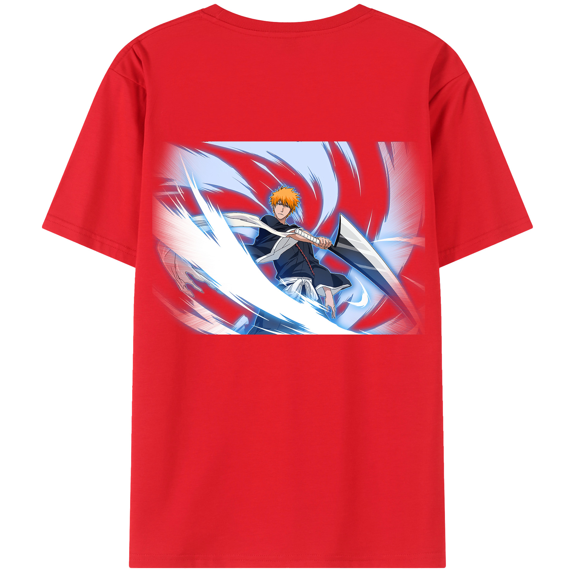 （画像用） ブリーチ 黒崎一護（くろさき いちご）BLEACH Kurosaki Ichigo レディース半袖Tシャツ(バックプリント)