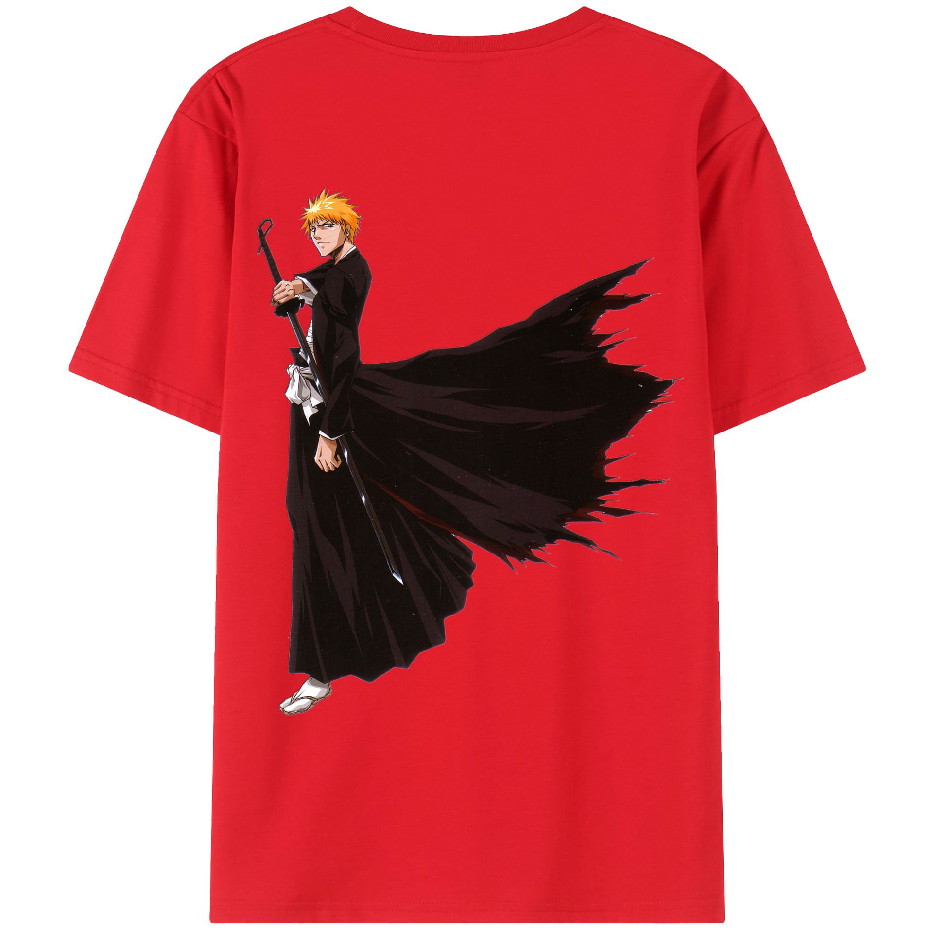 （画像用） ブリーチ 黒崎一護（くろさき いちご）BLEACH Kurosaki Ichigo レディース半袖Tシャツ(バックプリント)