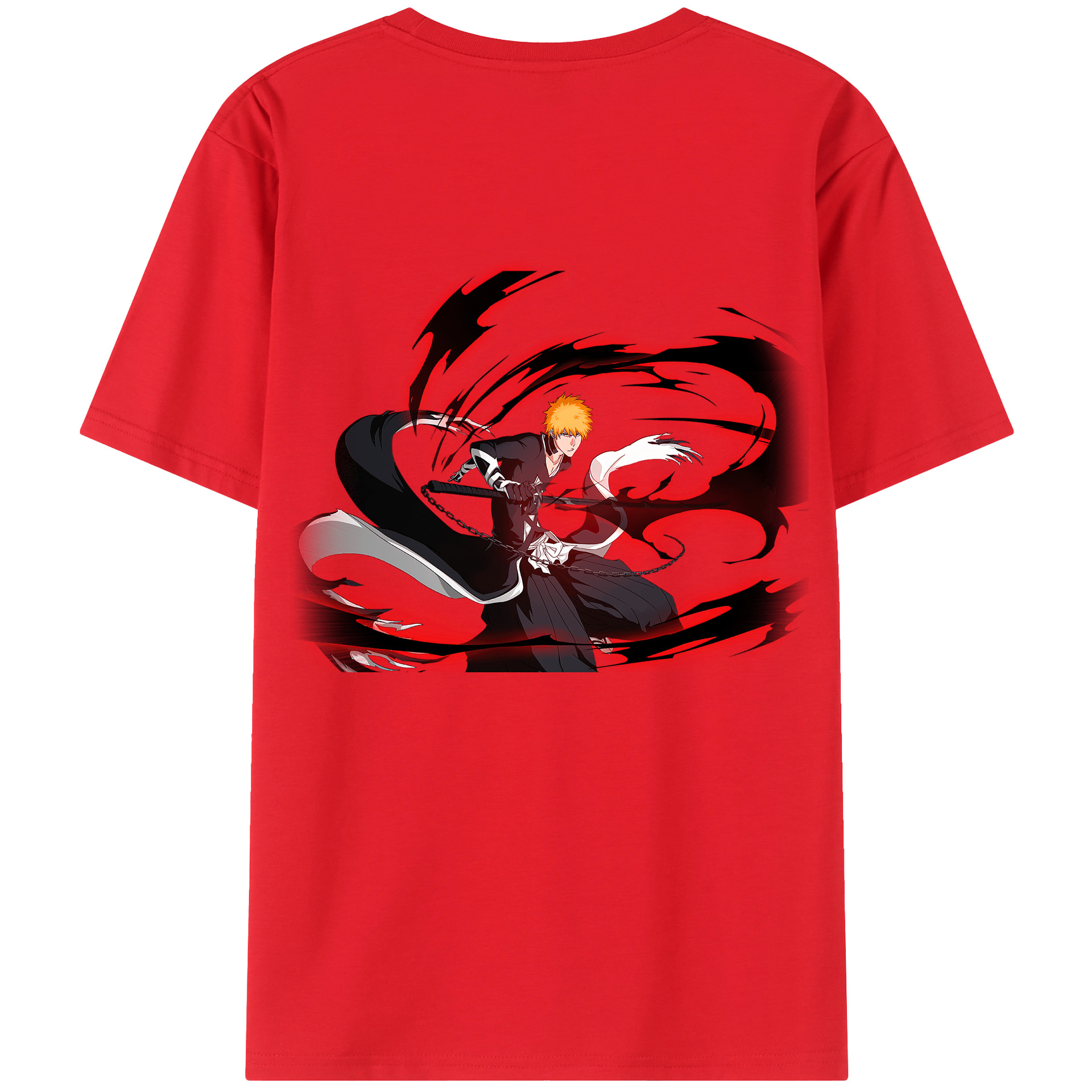 （画像用） ブリーチ 黒崎一護（くろさき いちご）BLEACH Kurosaki Ichigo レディース半袖Tシャツ(バックプリント)