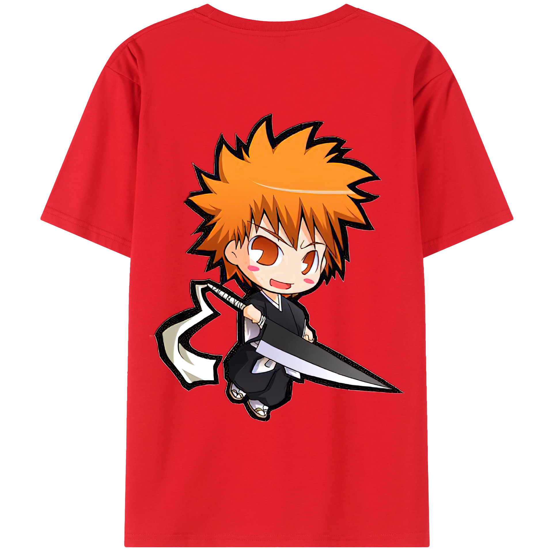 （画像用） ブリーチ 黒崎一護（くろさき いちご）BLEACH Kurosaki Ichigo レディース半袖Tシャツ(バックプリント)