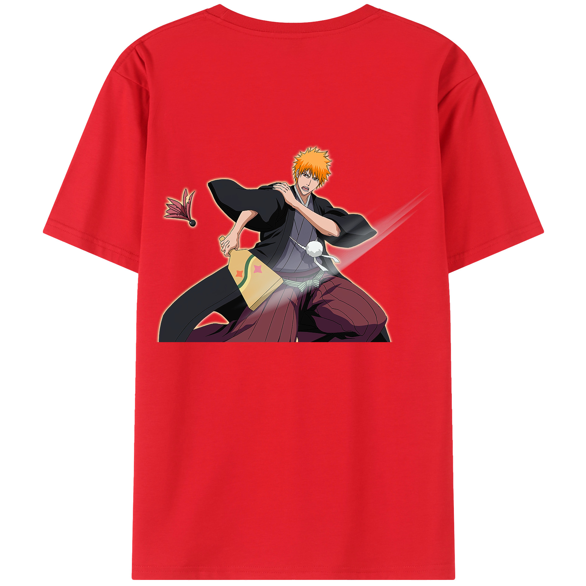 （画像用） ブリーチ 黒崎一護（くろさき いちご）BLEACH Kurosaki Ichigo レディース半袖Tシャツ(バックプリント)