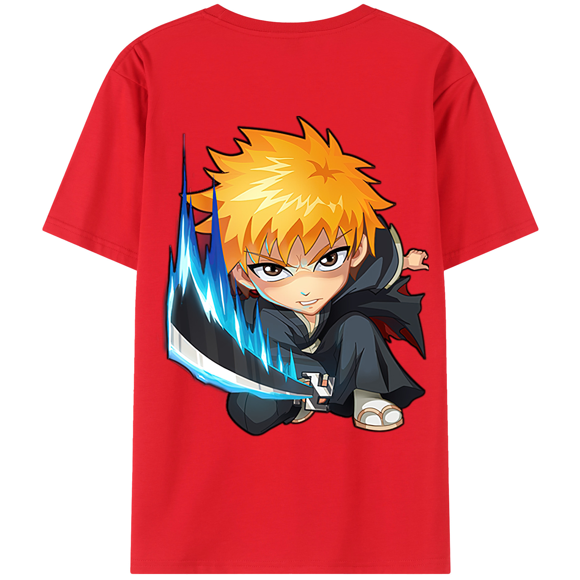 （画像用） ブリーチ 黒崎一護（くろさき いちご）BLEACH Kurosaki Ichigo レディース半袖Tシャツ(バックプリント)
