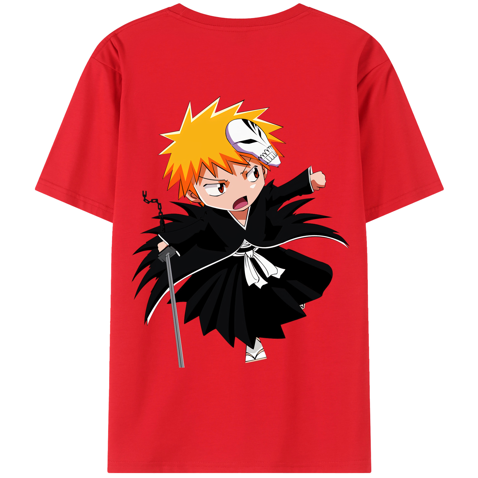 （画像用） ブリーチ 黒崎一護（くろさき いちご）BLEACH Kurosaki Ichigo レディース半袖Tシャツ(バックプリント)