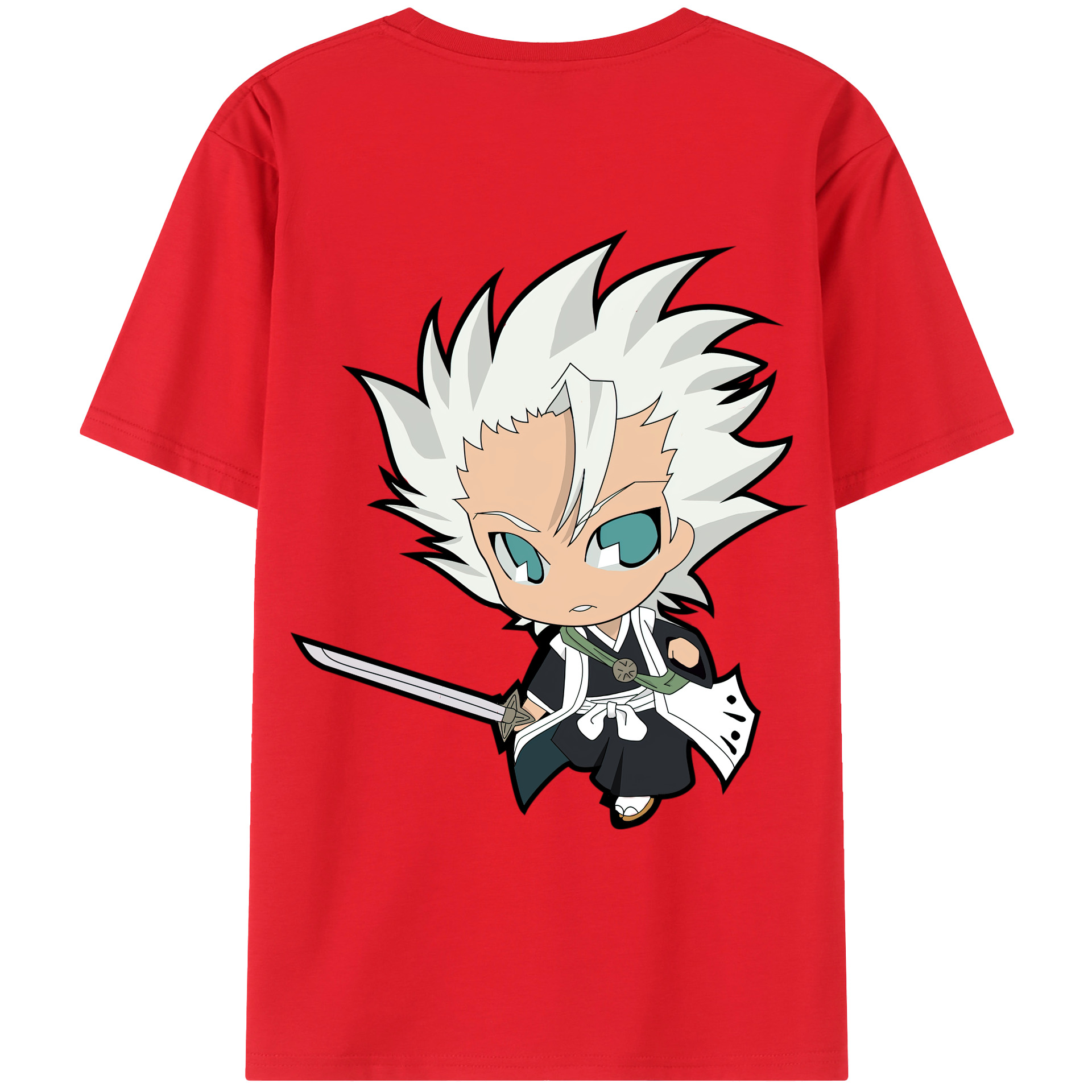 （画像用） ブリーチ 日番谷冬獅郎（ひつがや とうしろう） BLEACH Hitsugaya Toushirou レディース半袖Tシャツ(バックプリント)