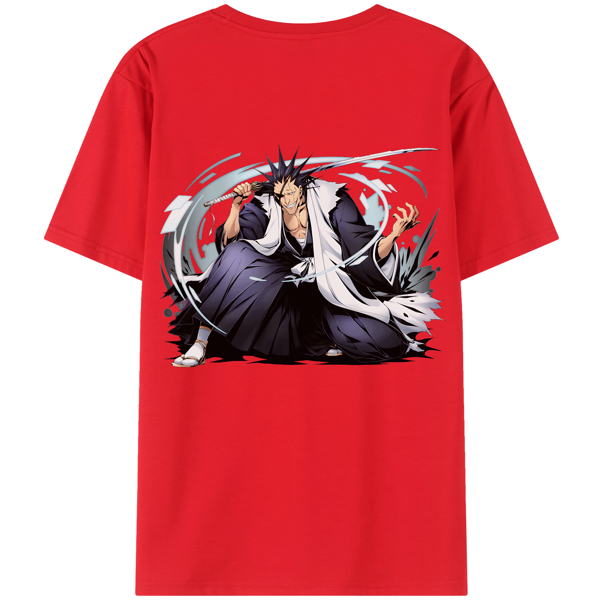 （画像用） ブリーチ ざらき けんぱち BLEACH Zaraki Kenpachi レディース半袖Tシャツ(バックプリント)