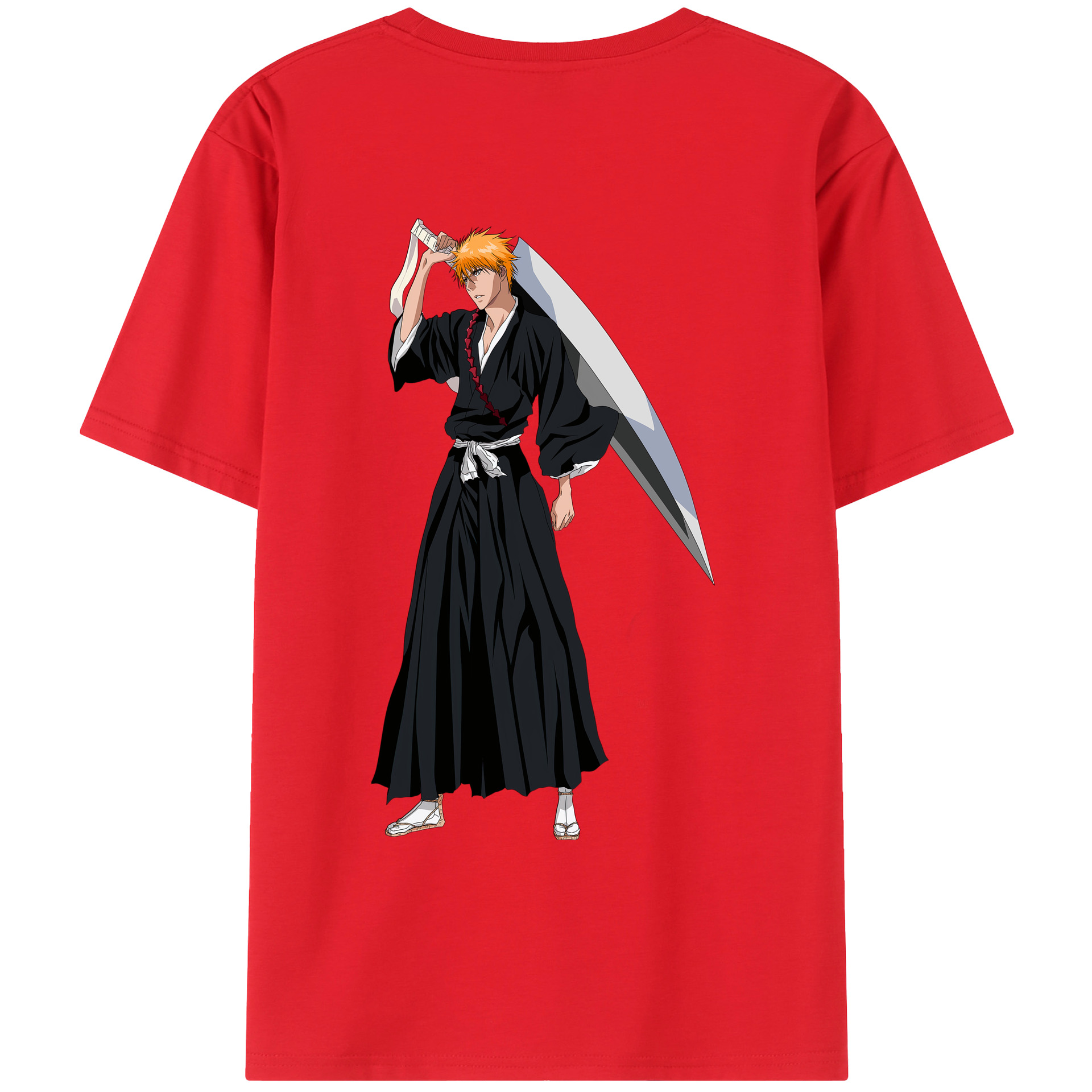 （画像用） ブリーチ 黒崎一護（くろさき いちご）BLEACH Kurosaki Ichigo レディース半袖Tシャツ(バックプリント)