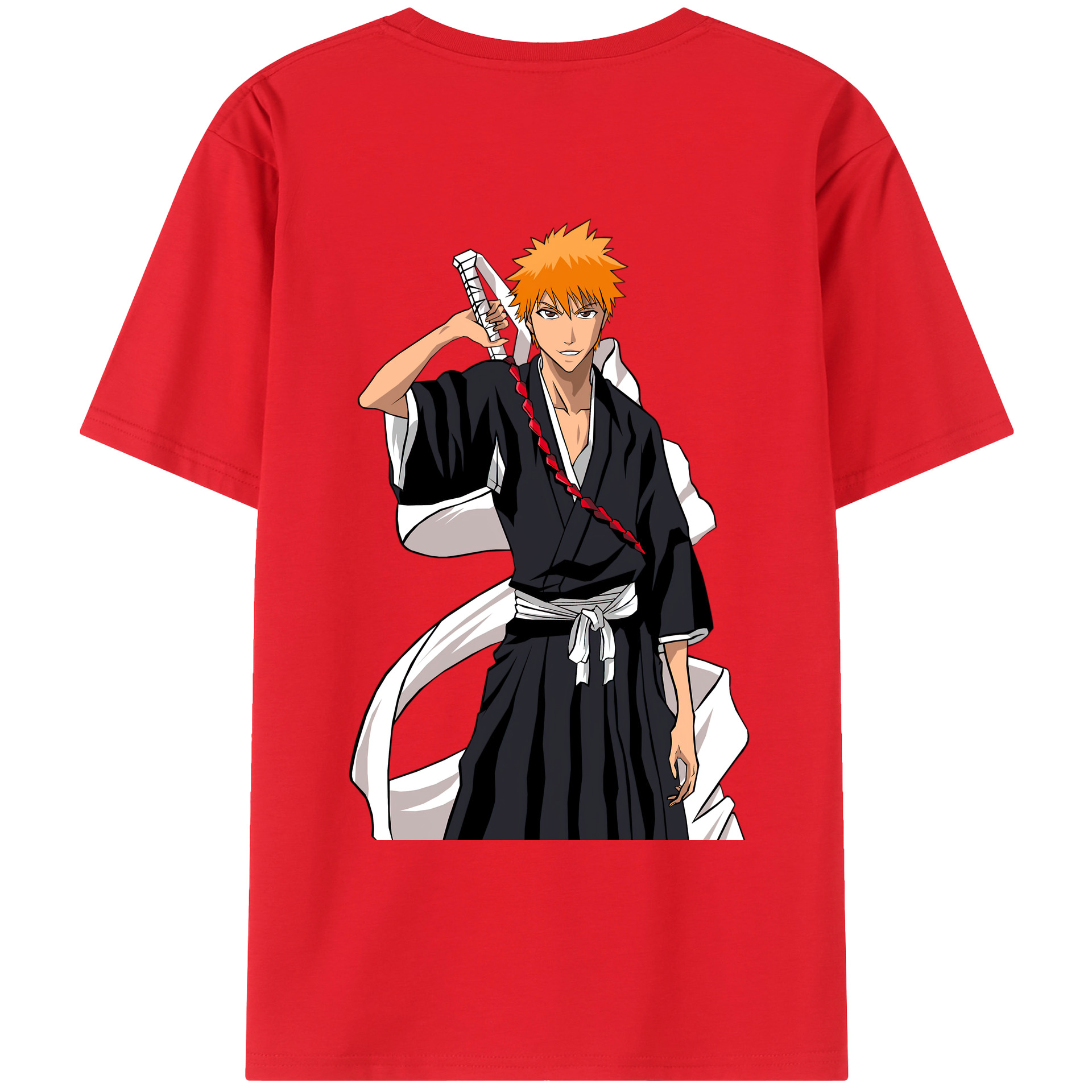 （画像用） ブリーチ 黒崎一護（くろさき いちご）BLEACH Kurosaki Ichigo レディース半袖Tシャツ(バックプリント)