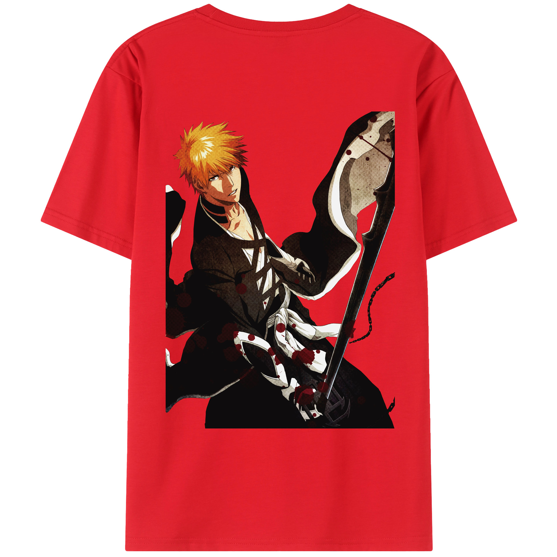 （画像用） ブリーチ 黒崎一護（くろさき いちご）BLEACH Kurosaki Ichigo レディース半袖Tシャツ(バックプリント)