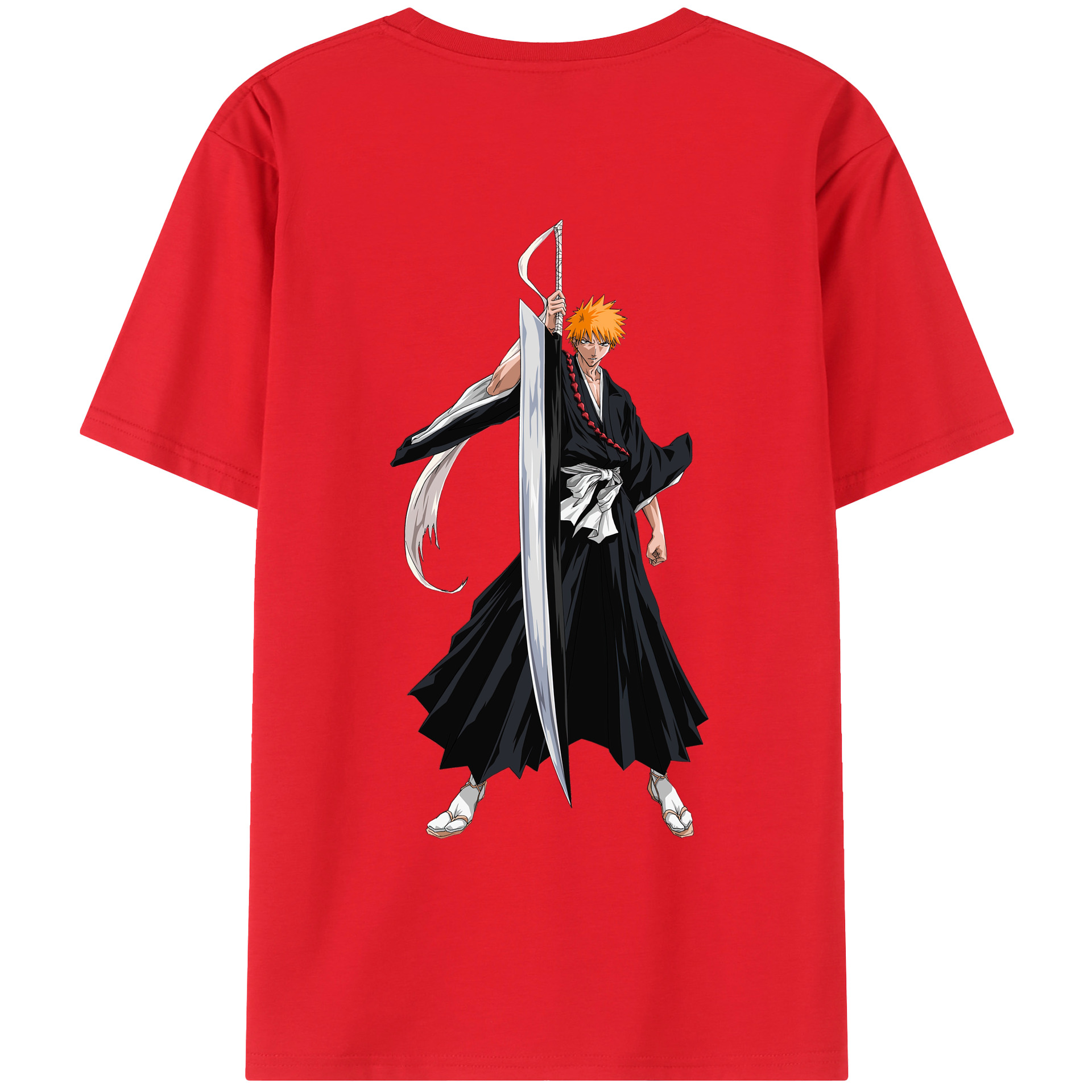 （画像用） ブリーチ 黒崎一護（くろさき いちご）BLEACH Kurosaki Ichigo レディース半袖Tシャツ(バックプリント)