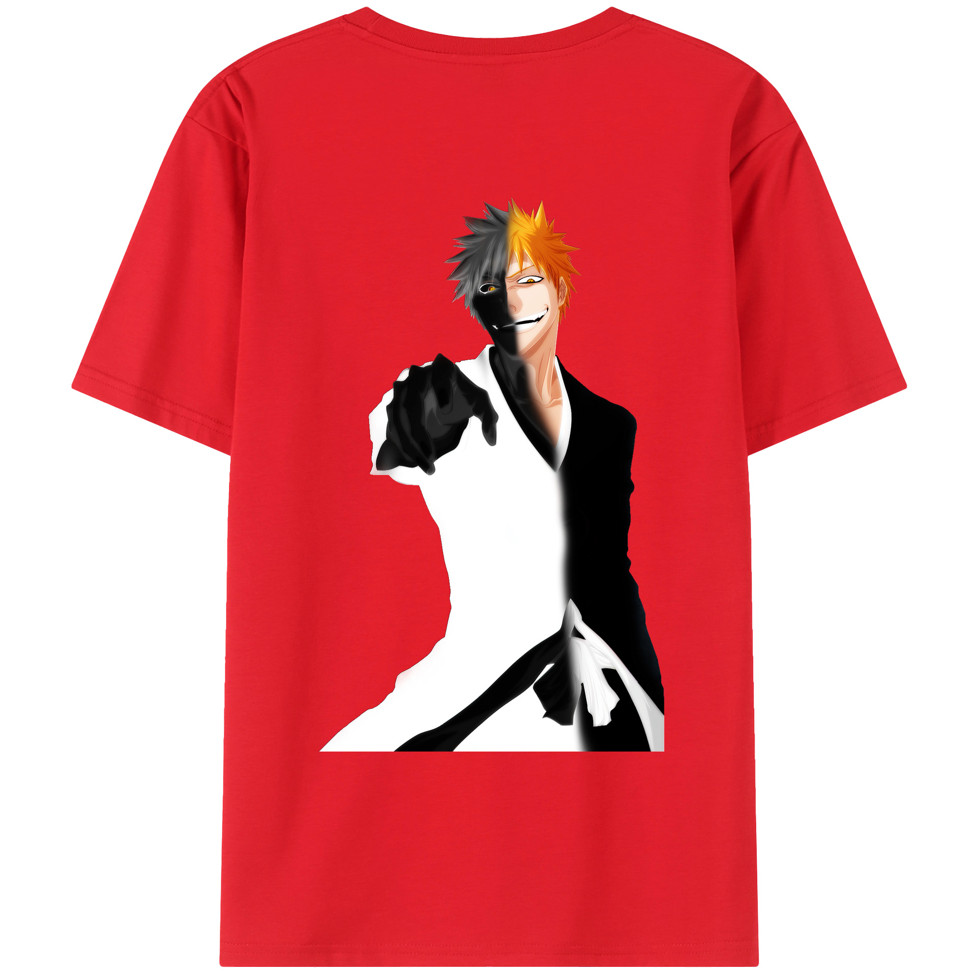（画像用） ブリーチ 黒崎一護（くろさき いちご）BLEACH Kurosaki Ichigo レディース半袖Tシャツ(バックプリント)