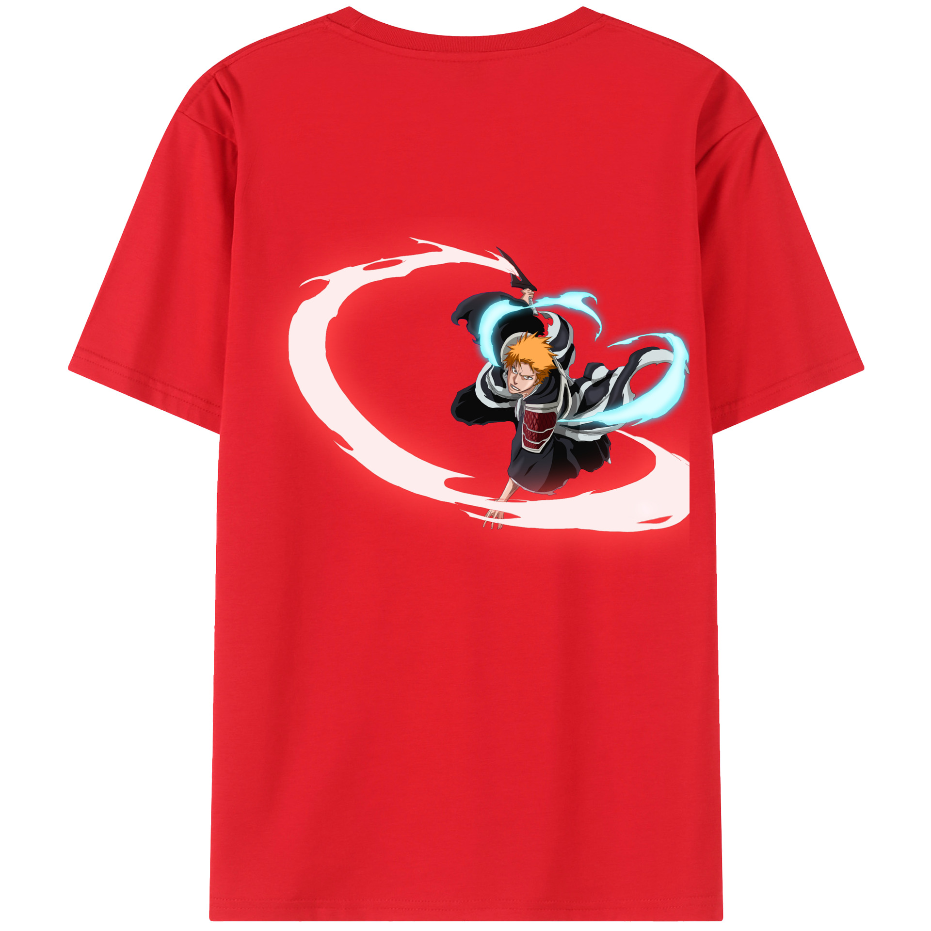 （画像用） ブリーチ 黒崎一護（くろさき いちご）BLEACH Kurosaki Ichigo レディース半袖Tシャツ(バックプリント)