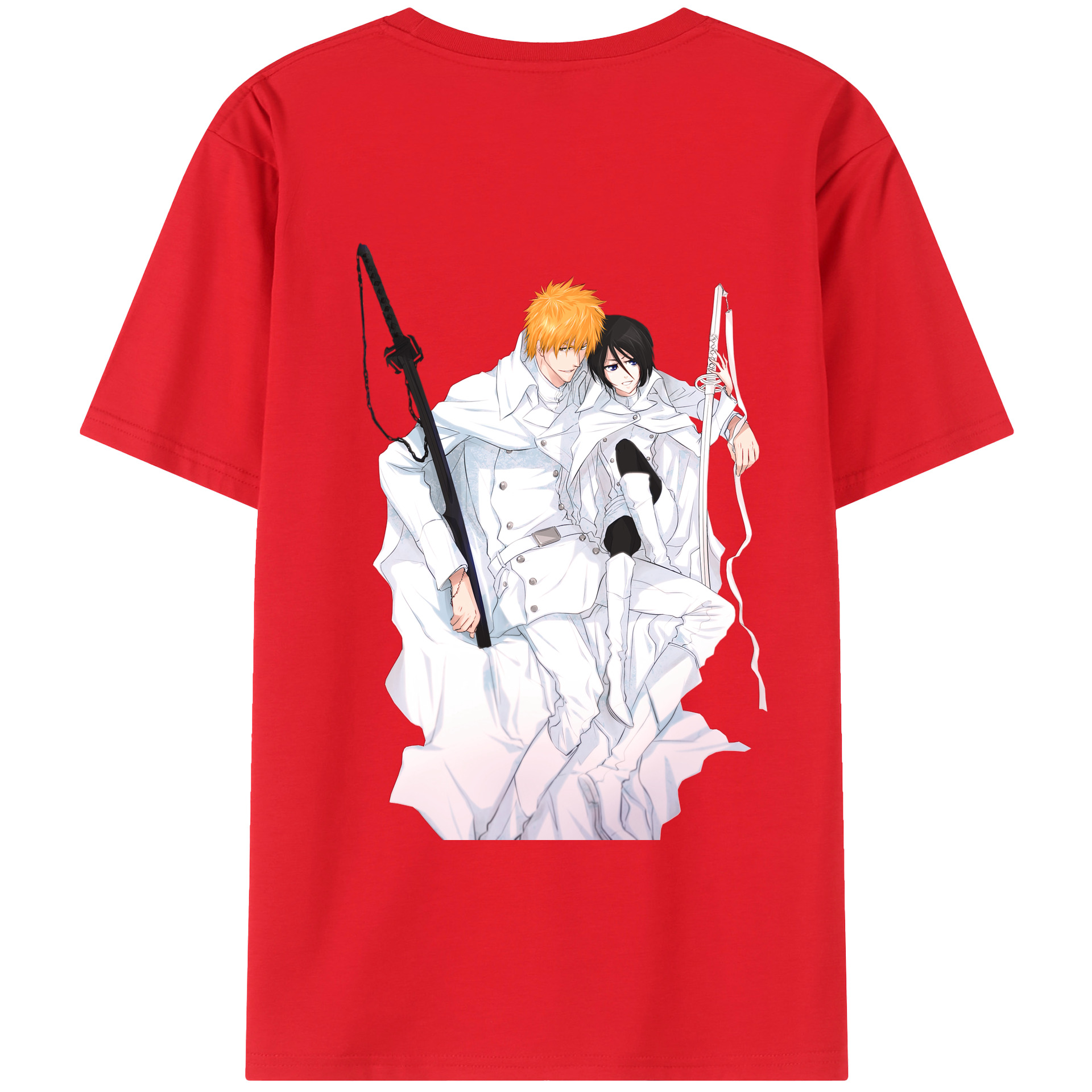 （画像用） ブリーチ 黒崎一護（くろさき いちご）BLEACH Kurosaki Ichigo レディース半袖Tシャツ(バックプリント)