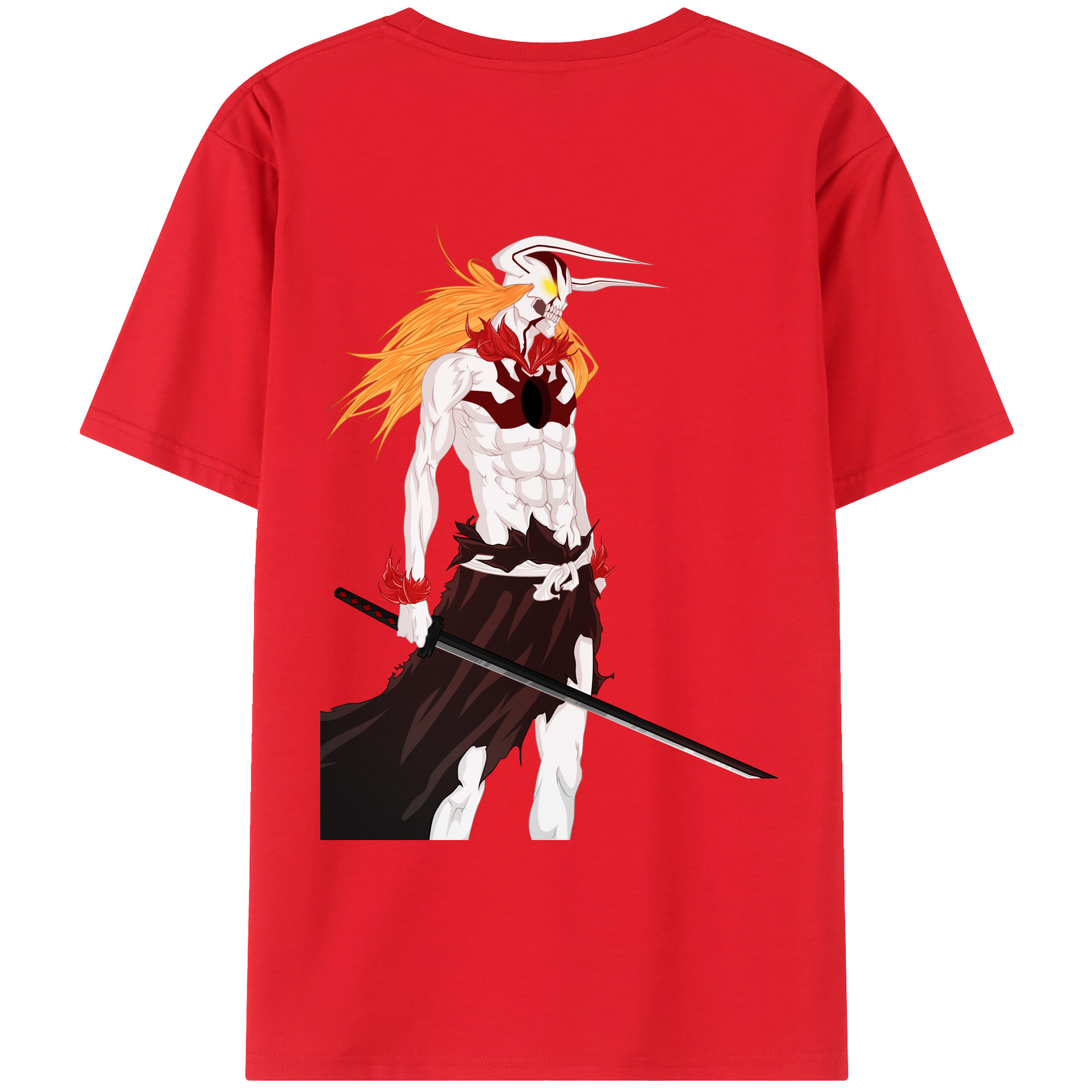 （画像用） ブリーチ 黒崎一護（くろさき いちご）BLEACH Kurosaki Ichigo レディース半袖Tシャツ(バックプリント)