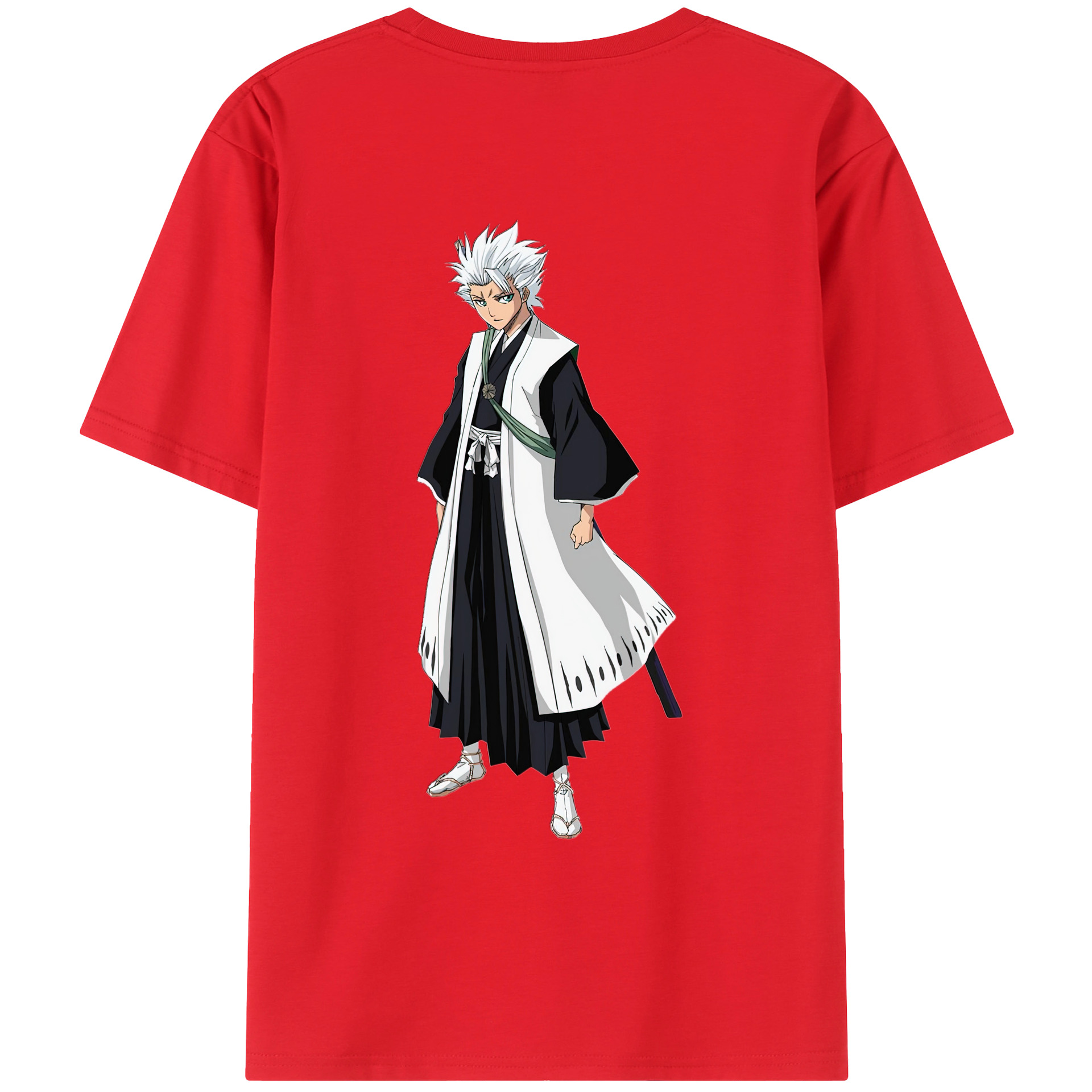 （画像用） ブリーチ 日番谷冬獅郎（ひつがや とうしろう） BLEACH Hitsugaya Toushirou レディース半袖Tシャツ(バックプリント)