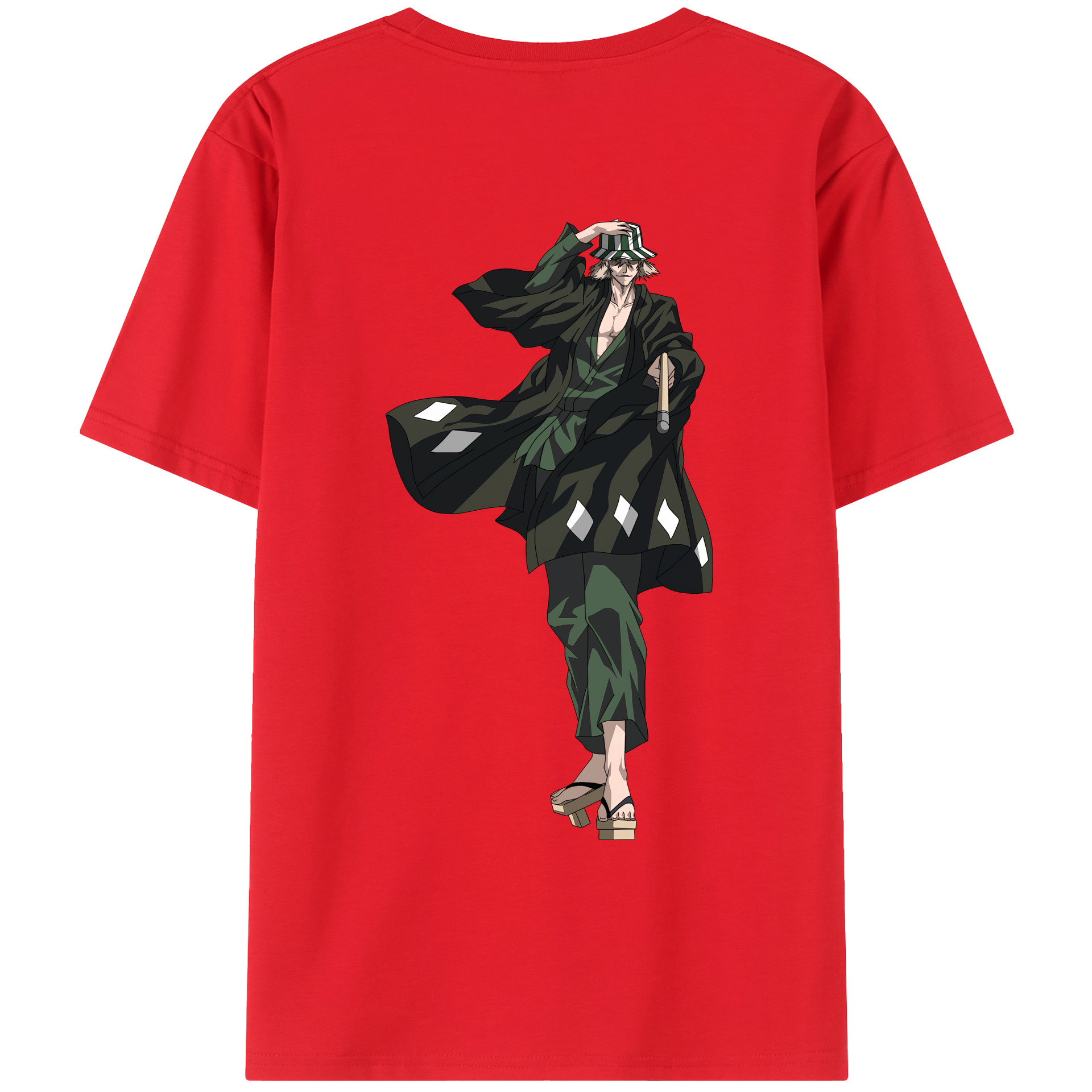 （画像用） "ブリーチ 浦原 喜助（うらはら きすけ） BLEACH Urahara Kisuke " レディース半袖Tシャツ(バックプリント)