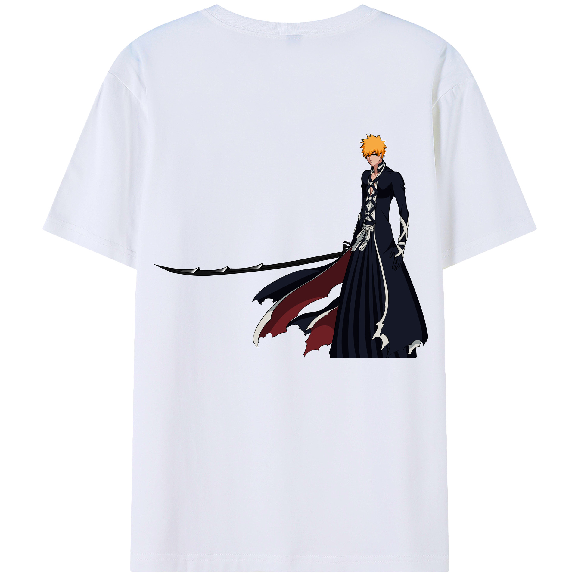 （画像用） ブリーチ 黒崎一護（くろさき いちご）BLEACH Kurosaki Ichigo レディース半袖Tシャツ(バックプリント)