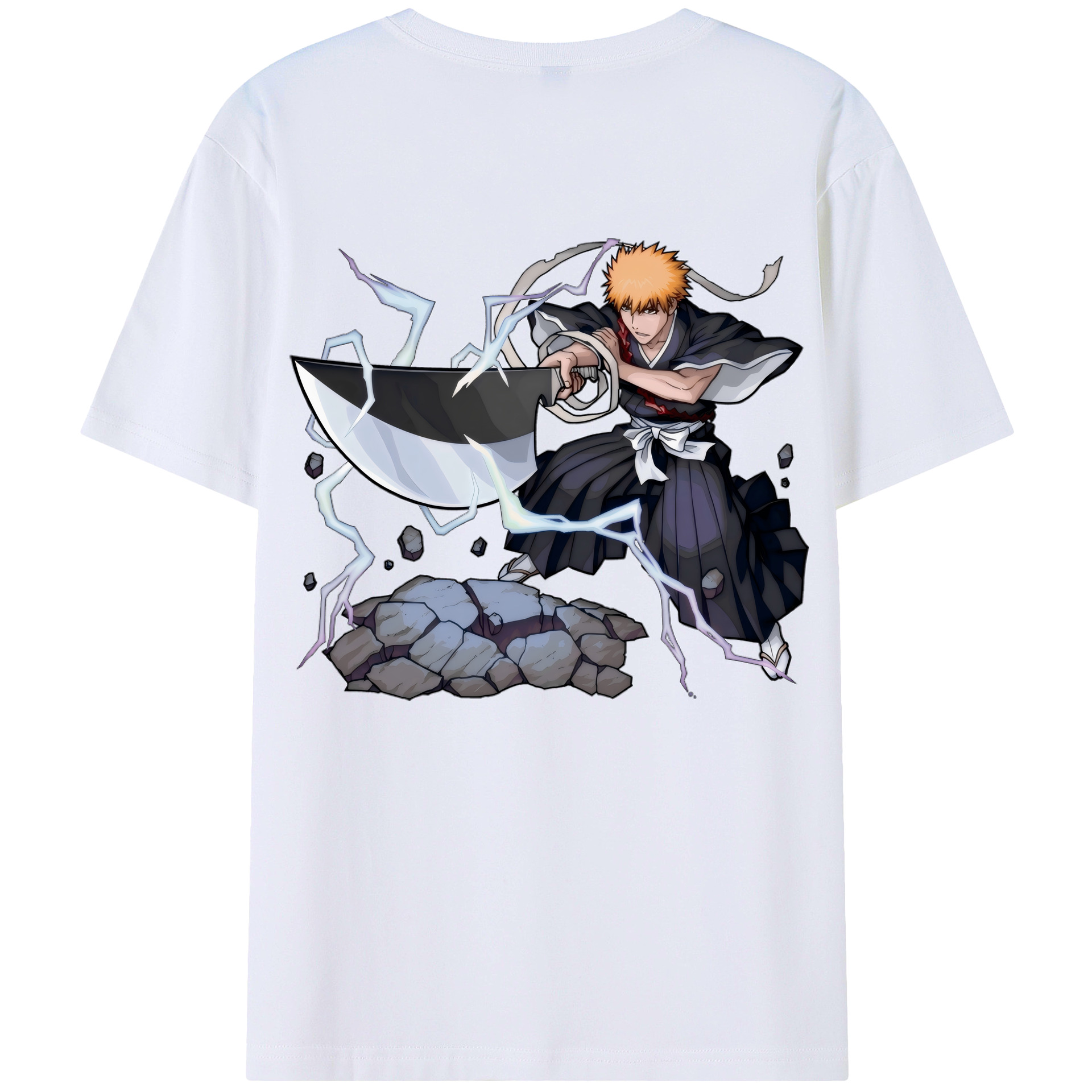 （画像用） ブリーチ 黒崎一護（くろさき いちご）BLEACH Kurosaki Ichigo レディース半袖Tシャツ(バックプリント)