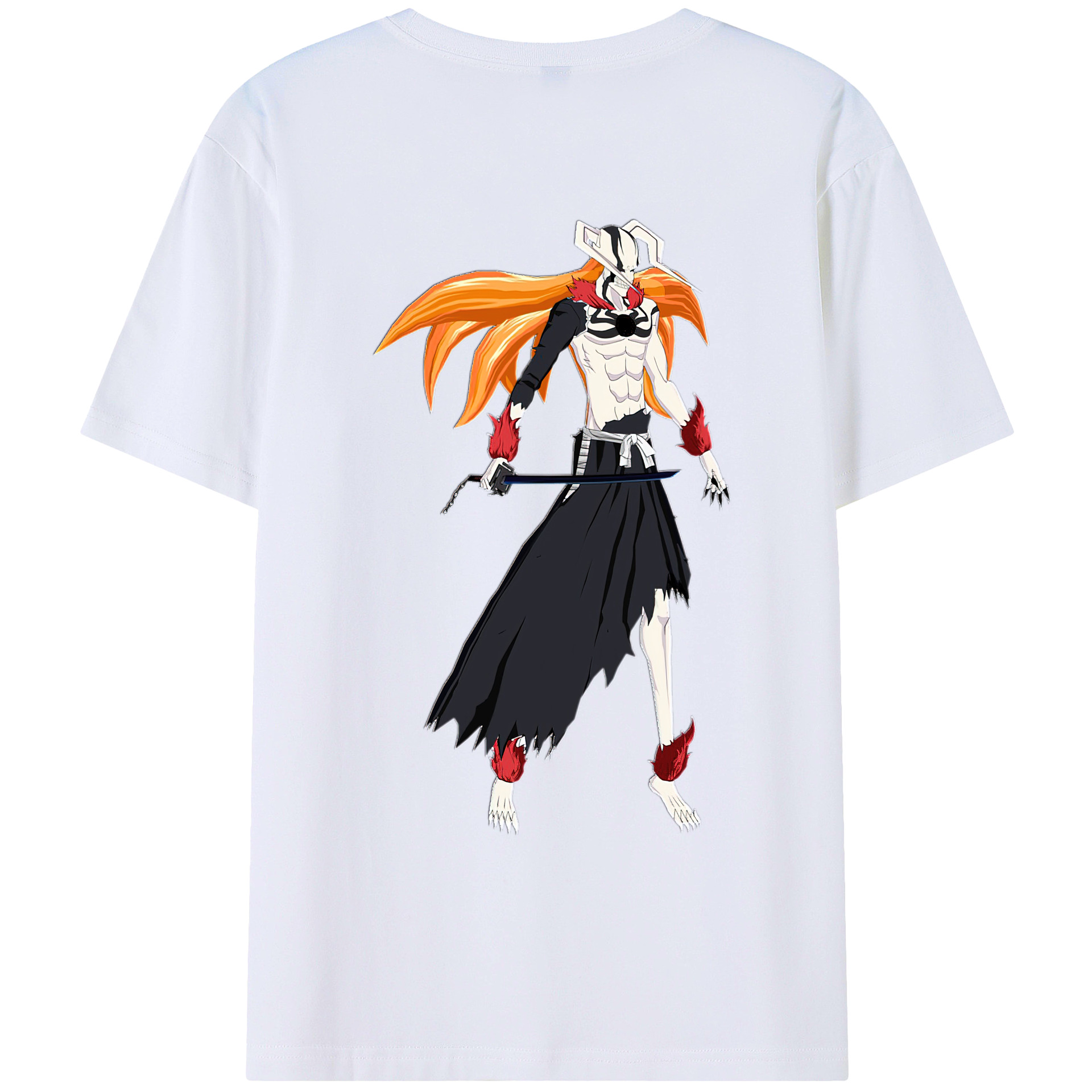 （画像用） ブリーチ 黒崎一護（くろさき いちご）BLEACH Kurosaki Ichigo レディース半袖Tシャツ(バックプリント)