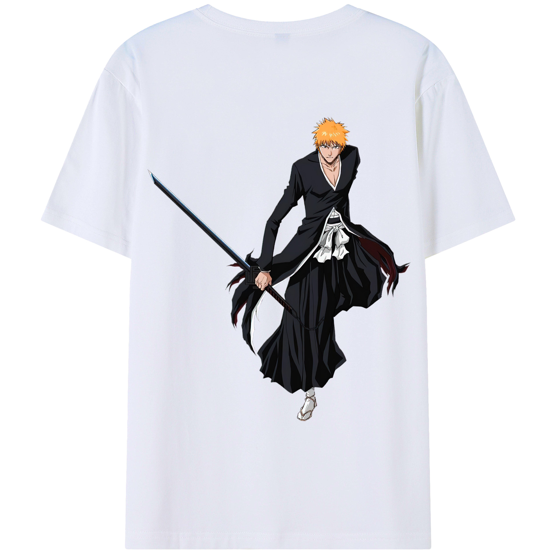 （画像用） ブリーチ 黒崎一護（くろさき いちご）BLEACH Kurosaki Ichigo レディース半袖Tシャツ(バックプリント)