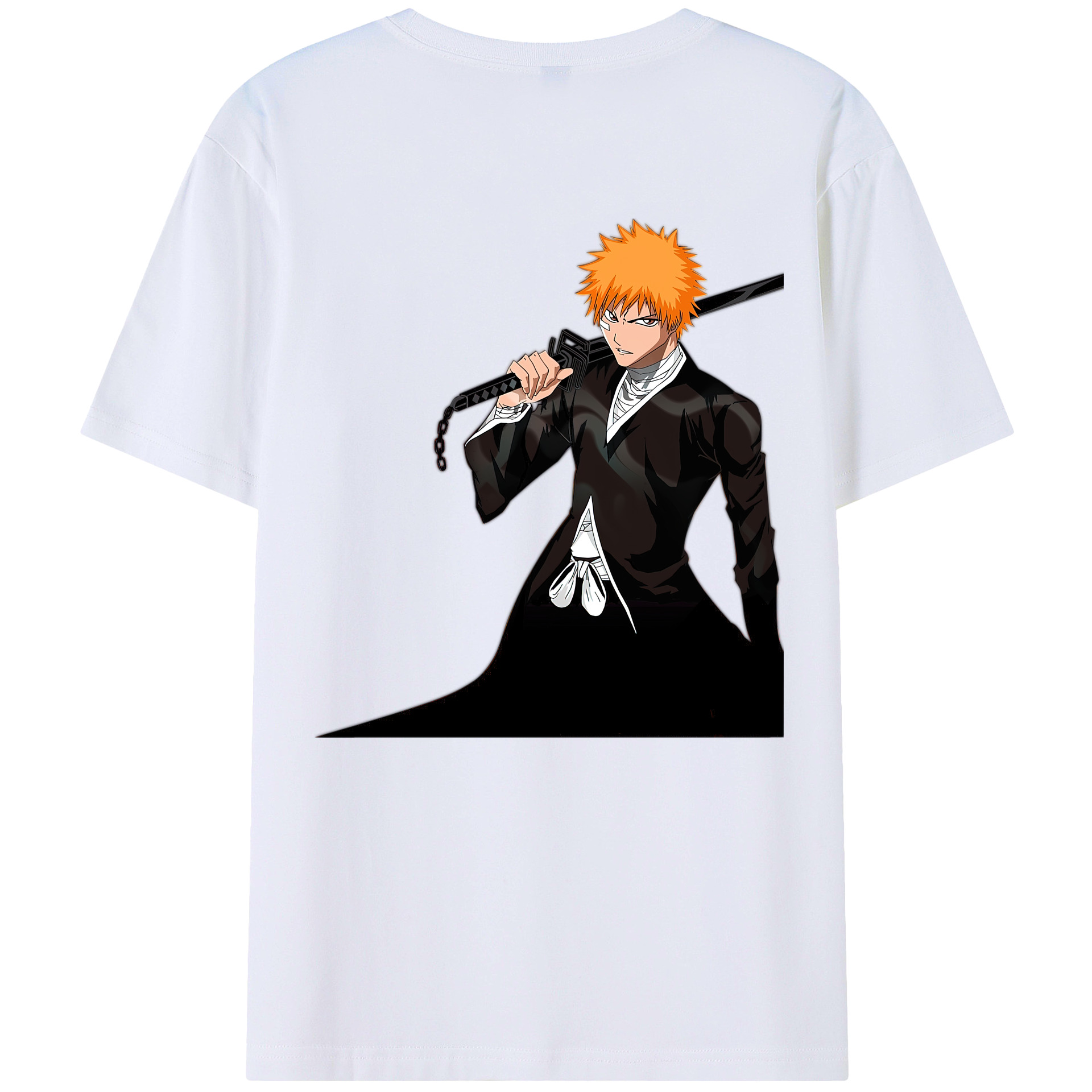 （画像用） ブリーチ 黒崎一護（くろさき いちご）BLEACH Kurosaki Ichigo レディース半袖Tシャツ(バックプリント)
