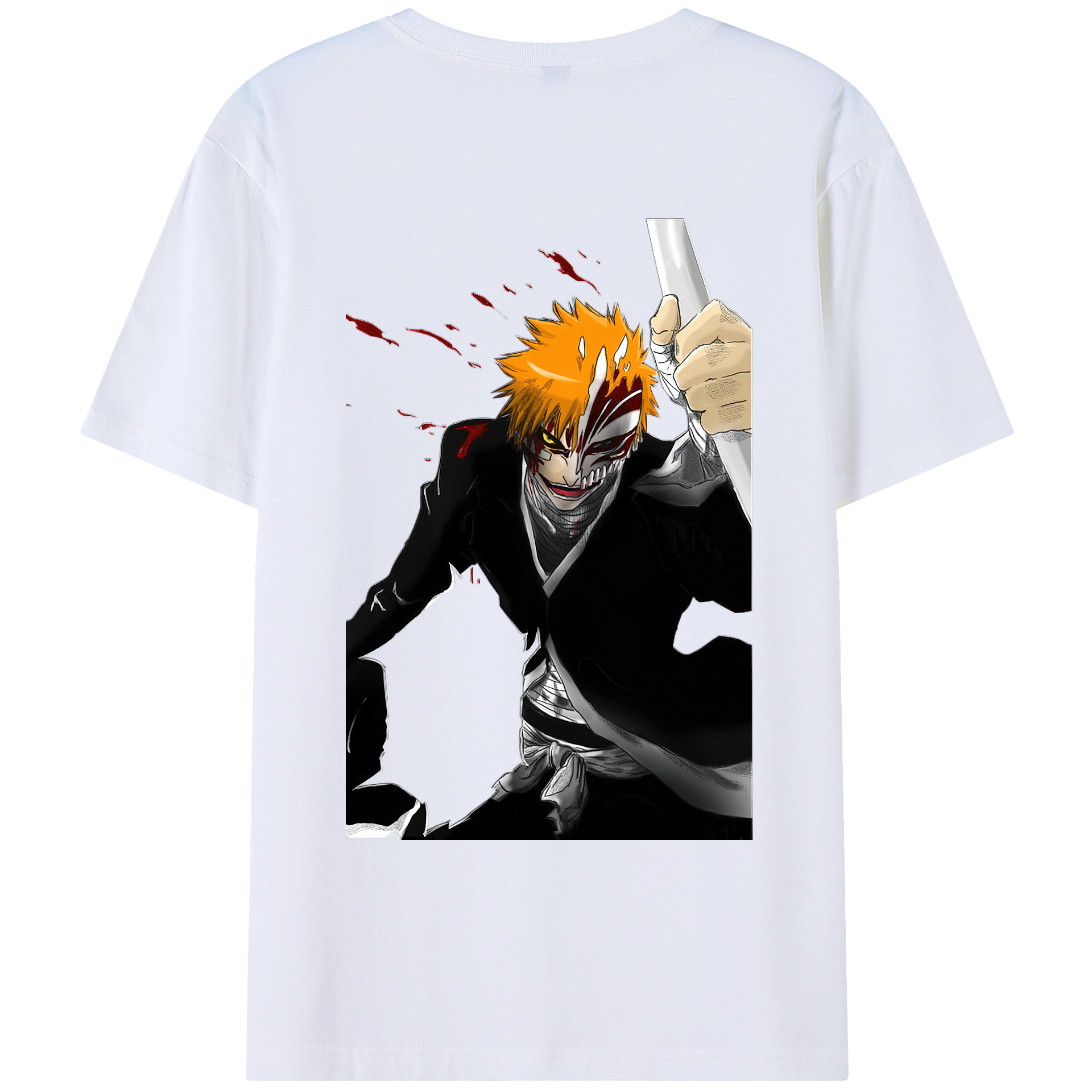 （画像用） ブリーチ 黒崎一護（くろさき いちご）BLEACH Kurosaki Ichigo レディース半袖Tシャツ(バックプリント)