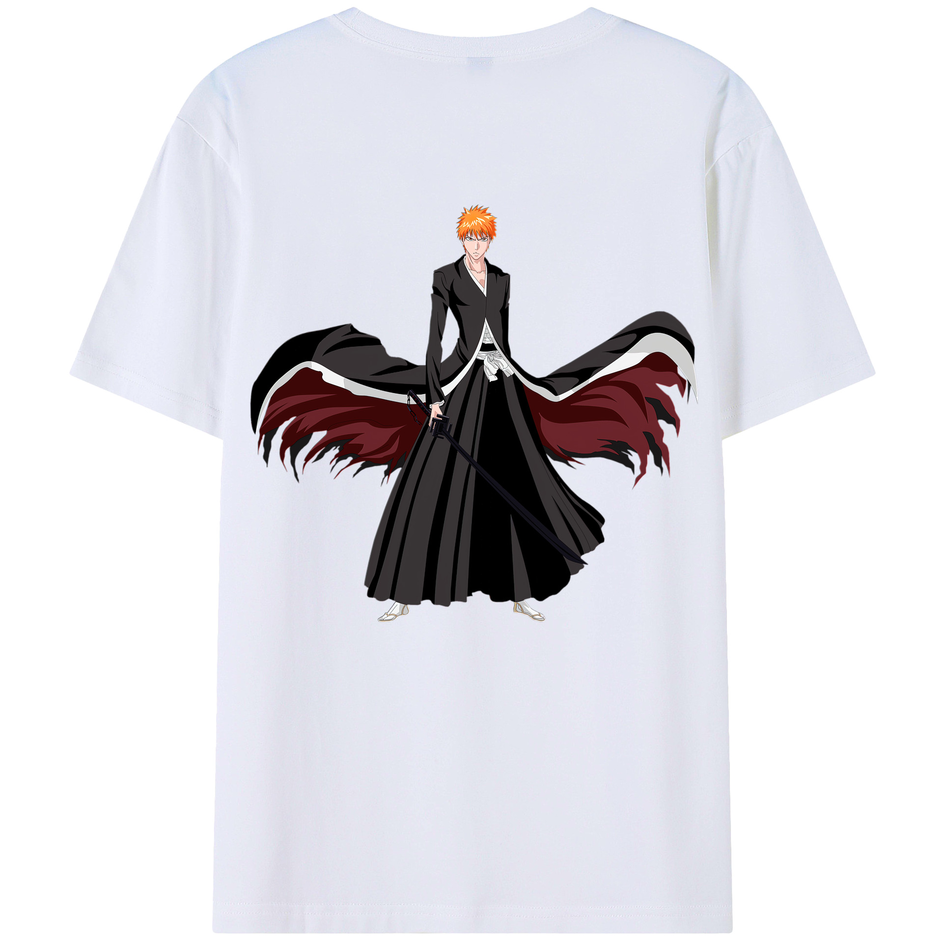 （画像用） ブリーチ 黒崎一護（くろさき いちご）BLEACH Kurosaki Ichigo レディース半袖Tシャツ(バックプリント)