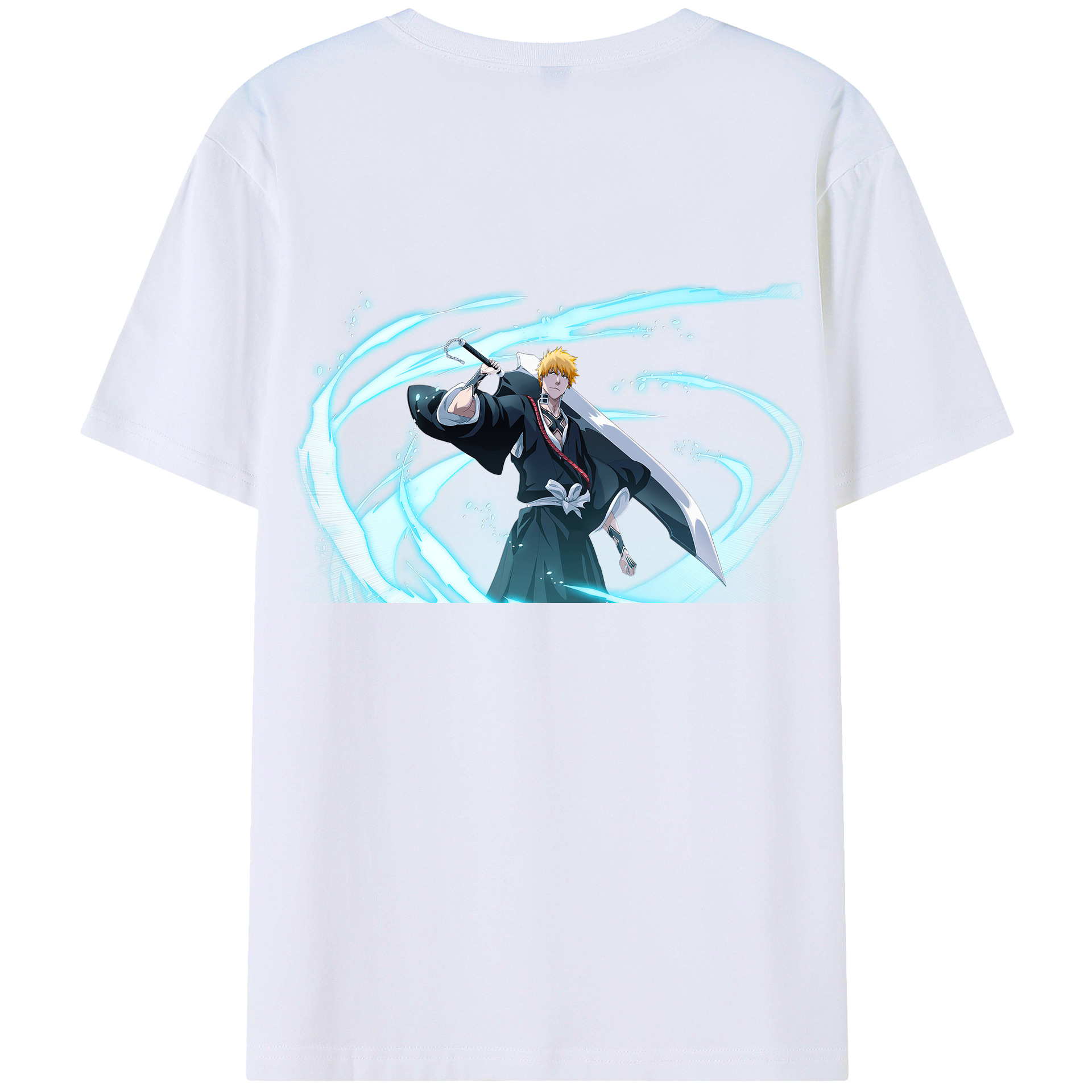 （画像用） ブリーチ 黒崎一護（くろさき いちご）BLEACH Kurosaki Ichigo レディース半袖Tシャツ(バックプリント)