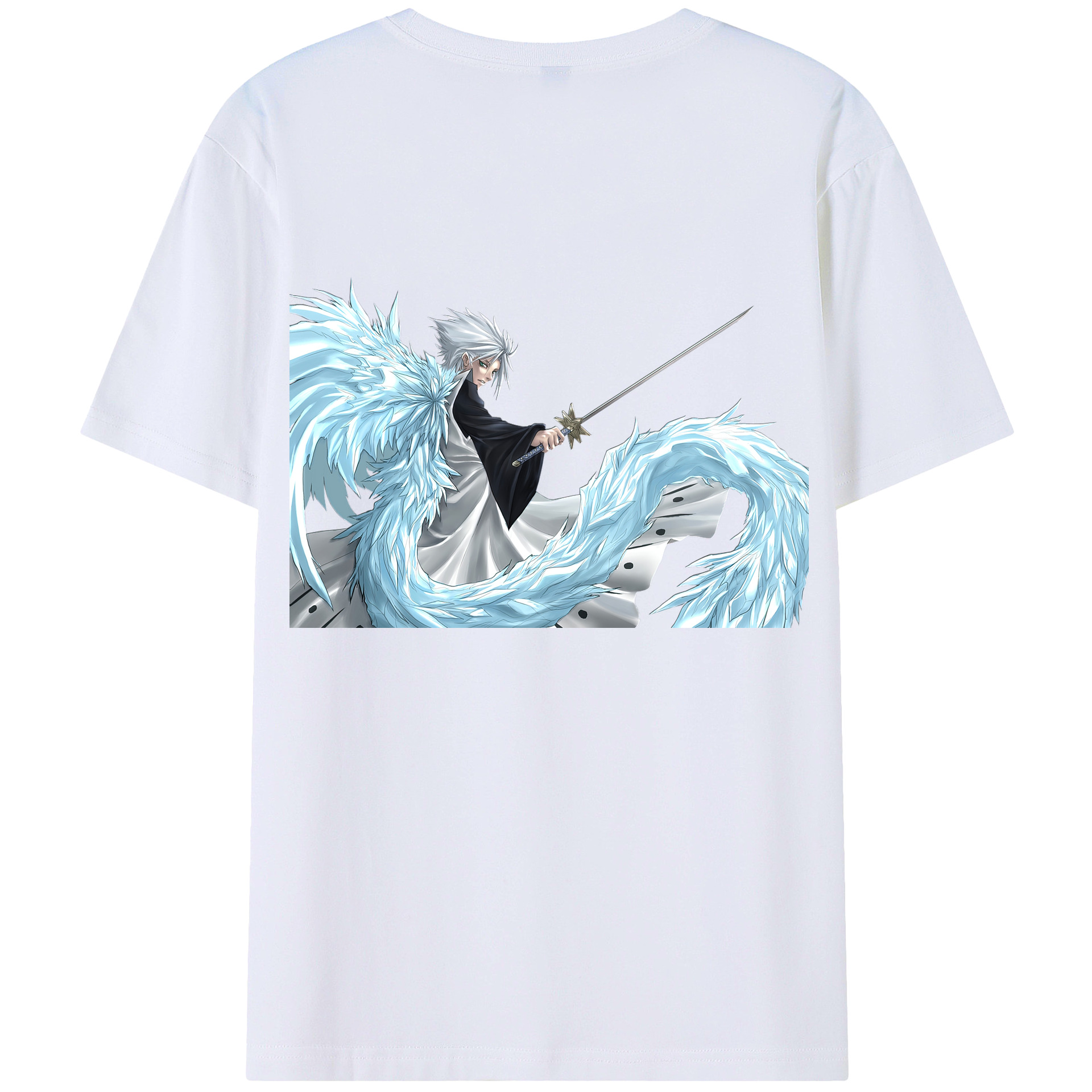 （画像用） ブリーチ 日番谷冬獅郎（ひつがや とうしろう） BLEACH Hitsugaya Toushirou レディース半袖Tシャツ(バックプリント)