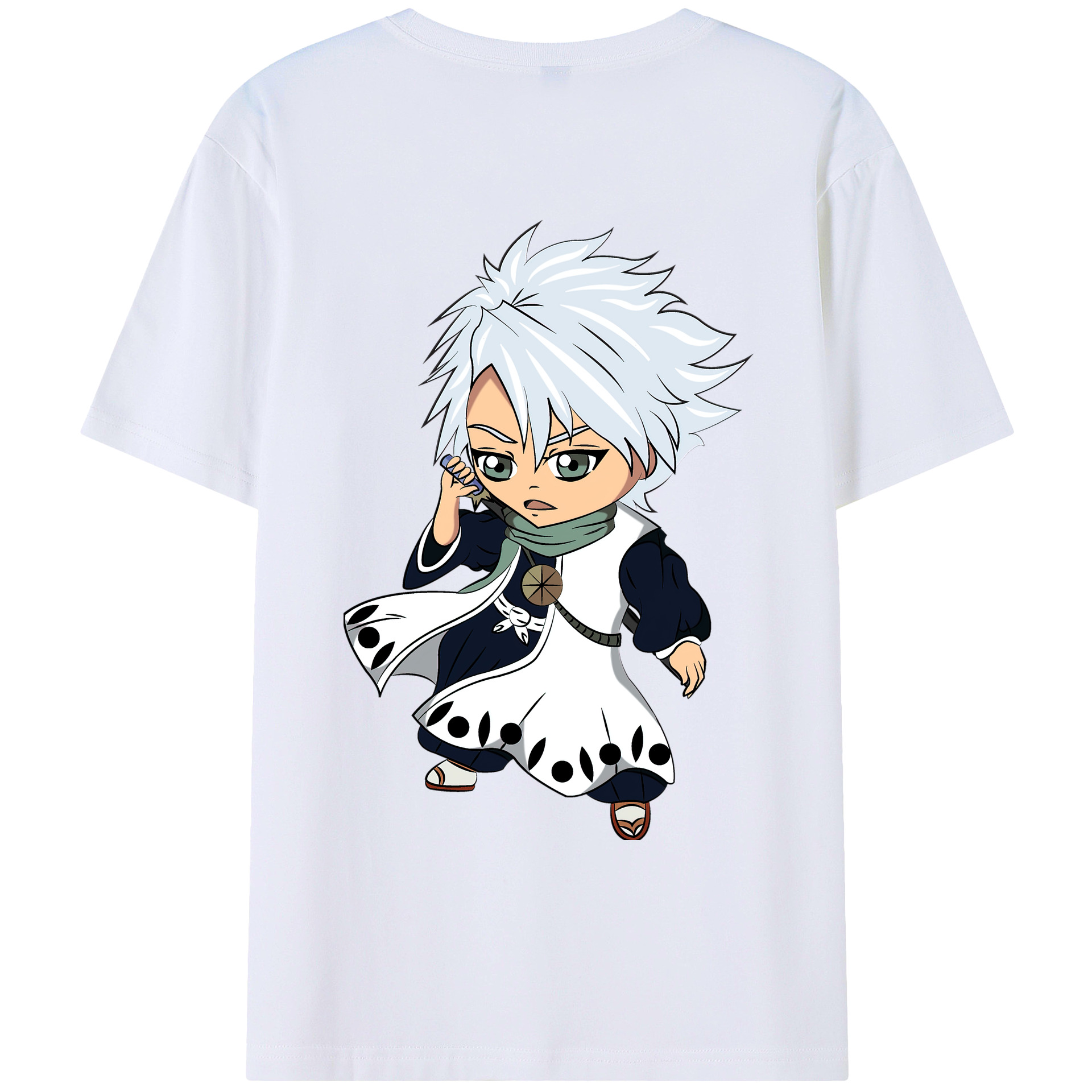 （画像用） ブリーチ 日番谷冬獅郎（ひつがや とうしろう） BLEACH Hitsugaya Toushirou レディース半袖Tシャツ(バックプリント)