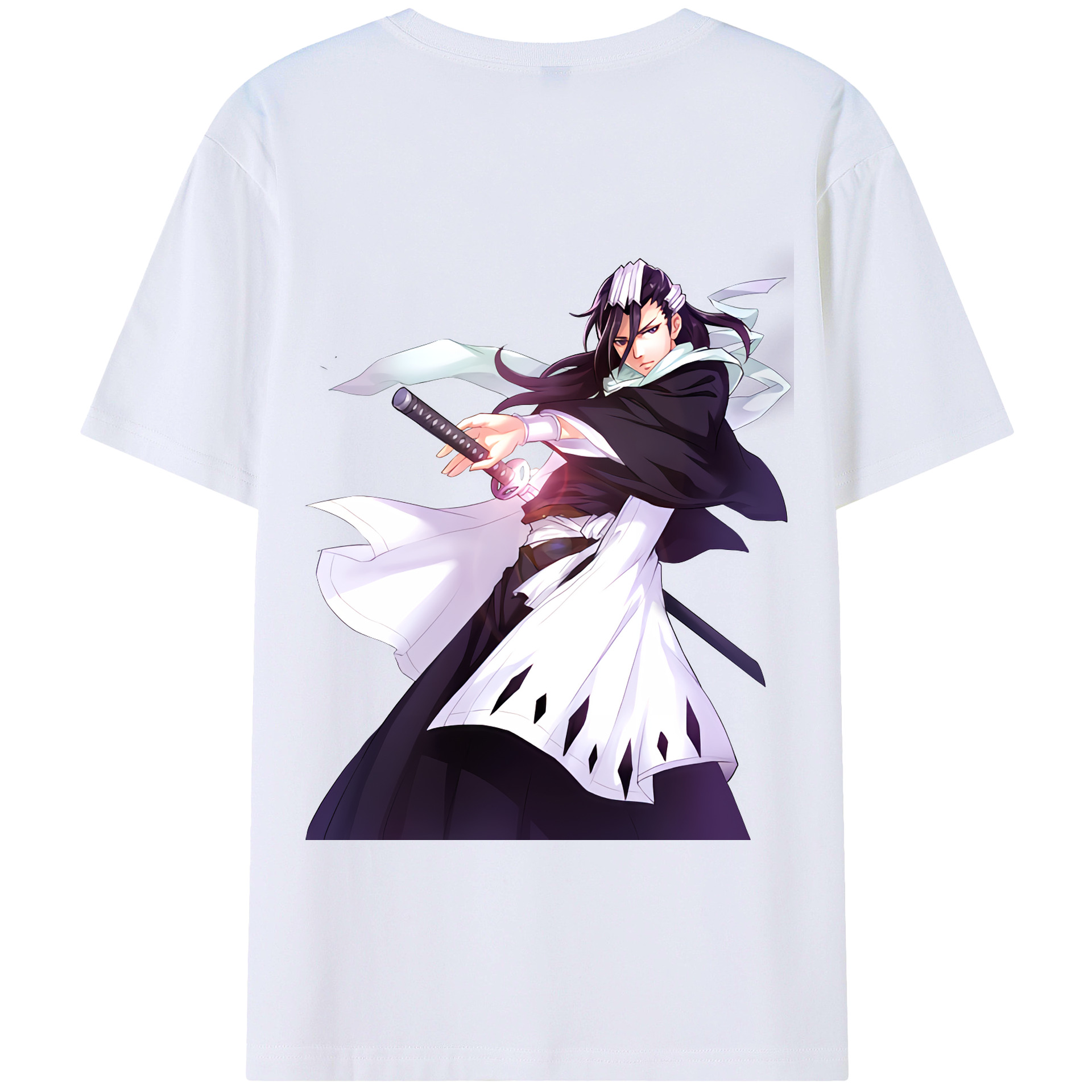 （画像用） ブリーチ くちき びゃくや BLEACH Kuchiki Byakuya レディース半袖Tシャツ(バックプリント)