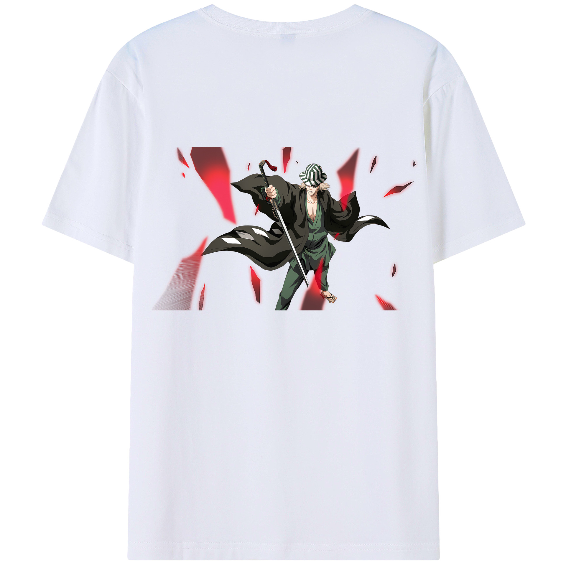 （画像用） "ブリーチ 浦原 喜助（うらはら きすけ） BLEACH Urahara Kisuke " レディース半袖Tシャツ(バックプリント)