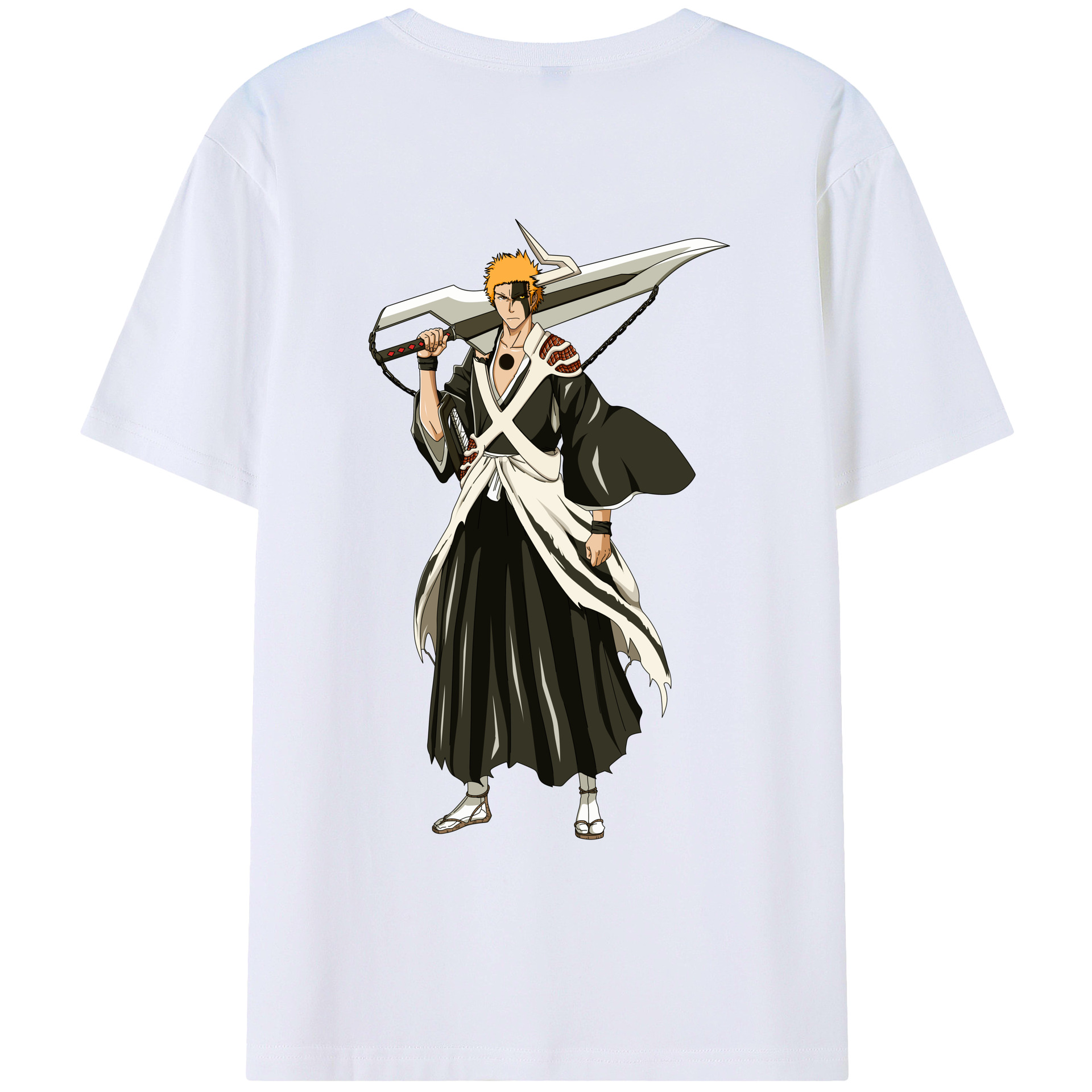 （画像用） ブリーチ 黒崎一護（くろさき いちご）BLEACH Kurosaki Ichigo レディース半袖Tシャツ(バックプリント)