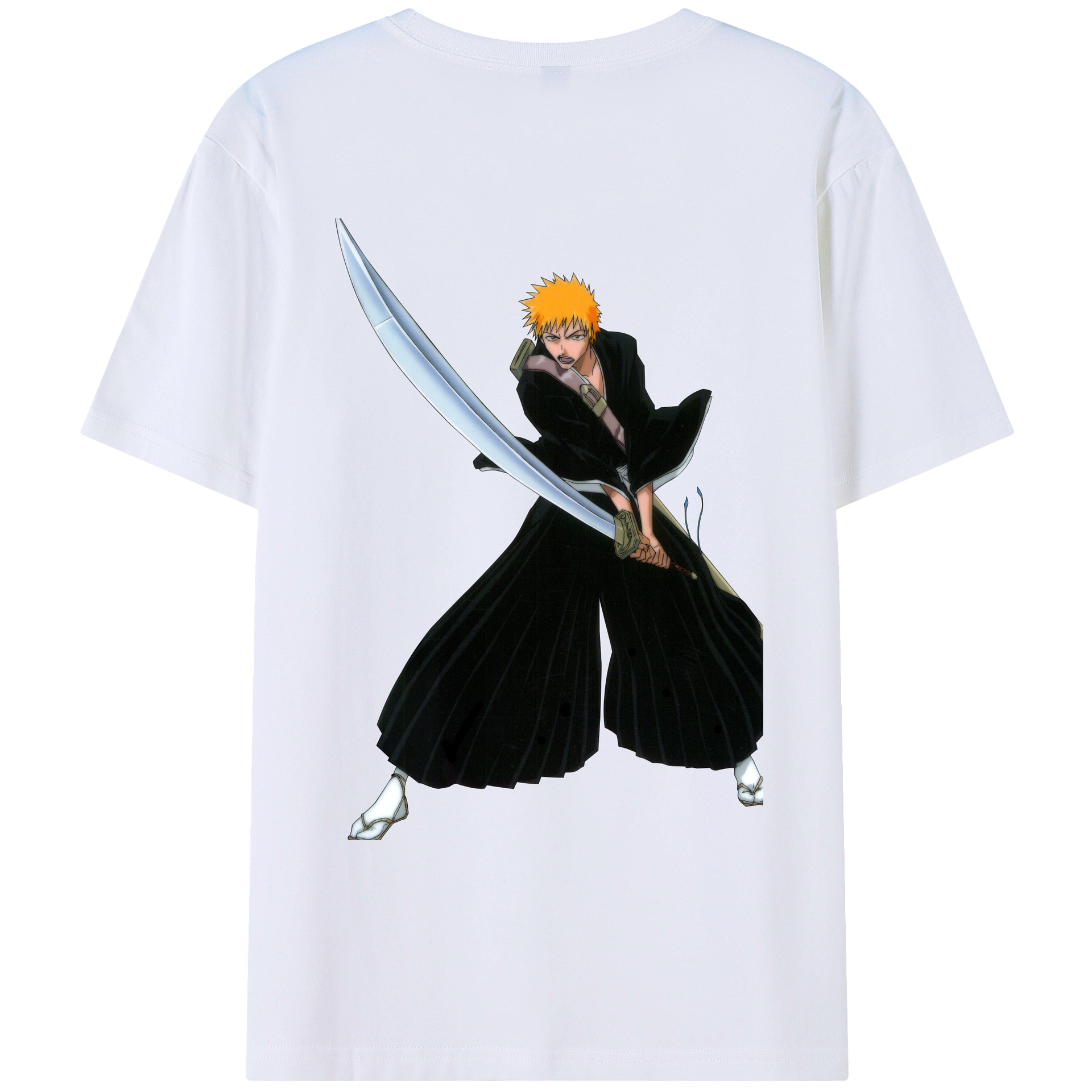 （画像用） ブリーチ 黒崎一護（くろさき いちご）BLEACH Kurosaki Ichigo レディース半袖Tシャツ(バックプリント)