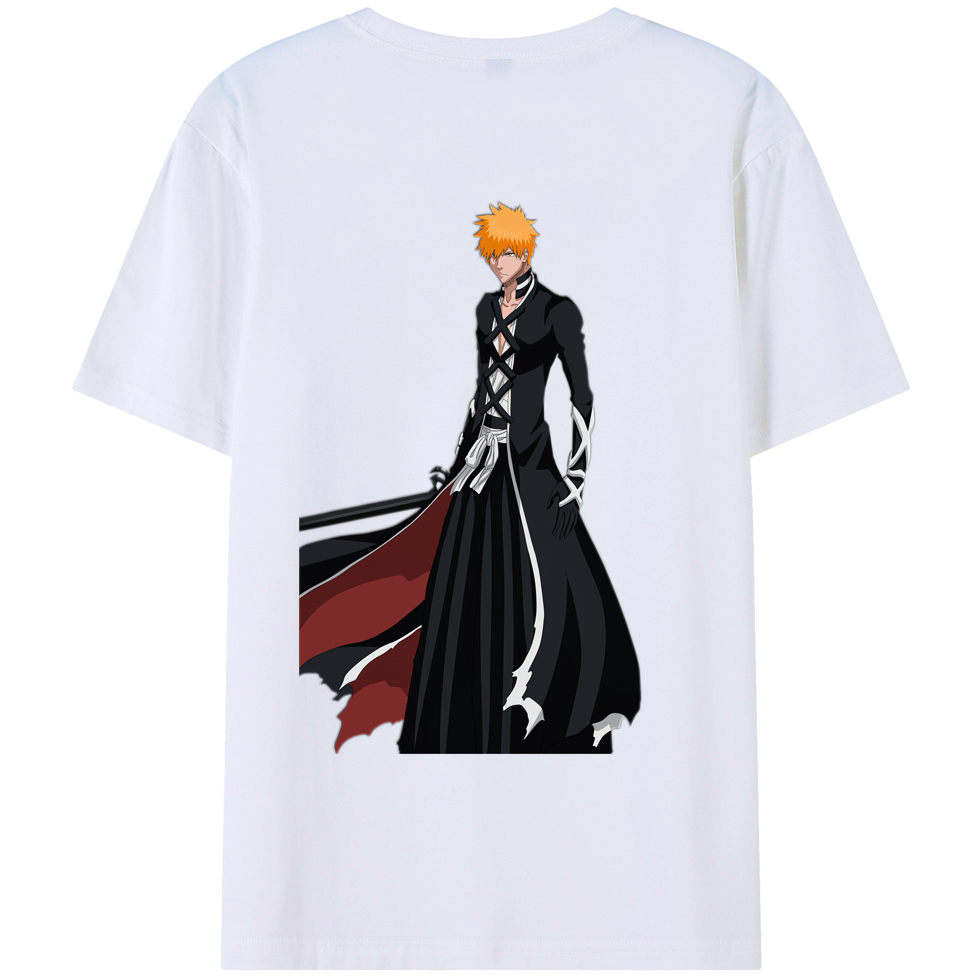 （画像用） ブリーチ 黒崎一護（くろさき いちご）BLEACH Kurosaki Ichigo レディース半袖Tシャツ(バックプリント)