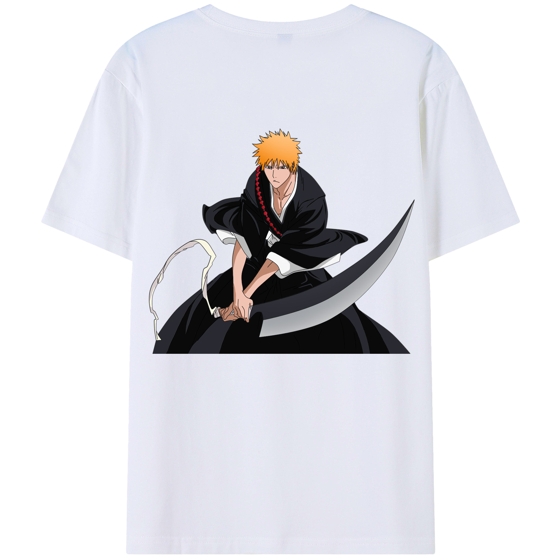 （画像用） ブリーチ 黒崎一護（くろさき いちご）BLEACH Kurosaki Ichigo レディース半袖Tシャツ(バックプリント)