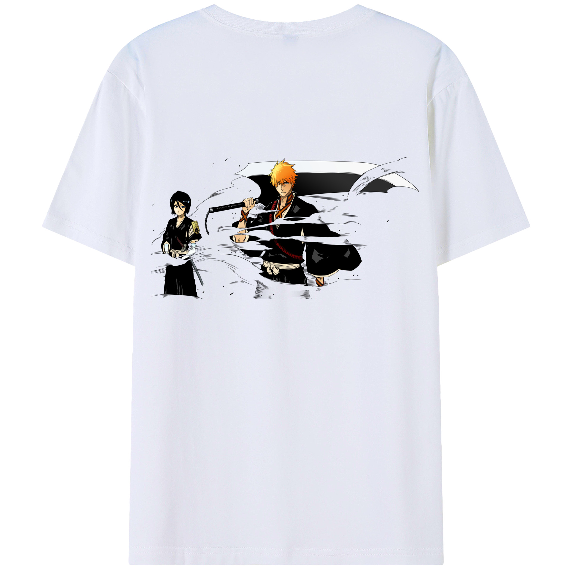 （画像用） ブリーチ 黒崎一護（くろさき いちご）BLEACH Kurosaki Ichigo レディース半袖Tシャツ(バックプリント)
