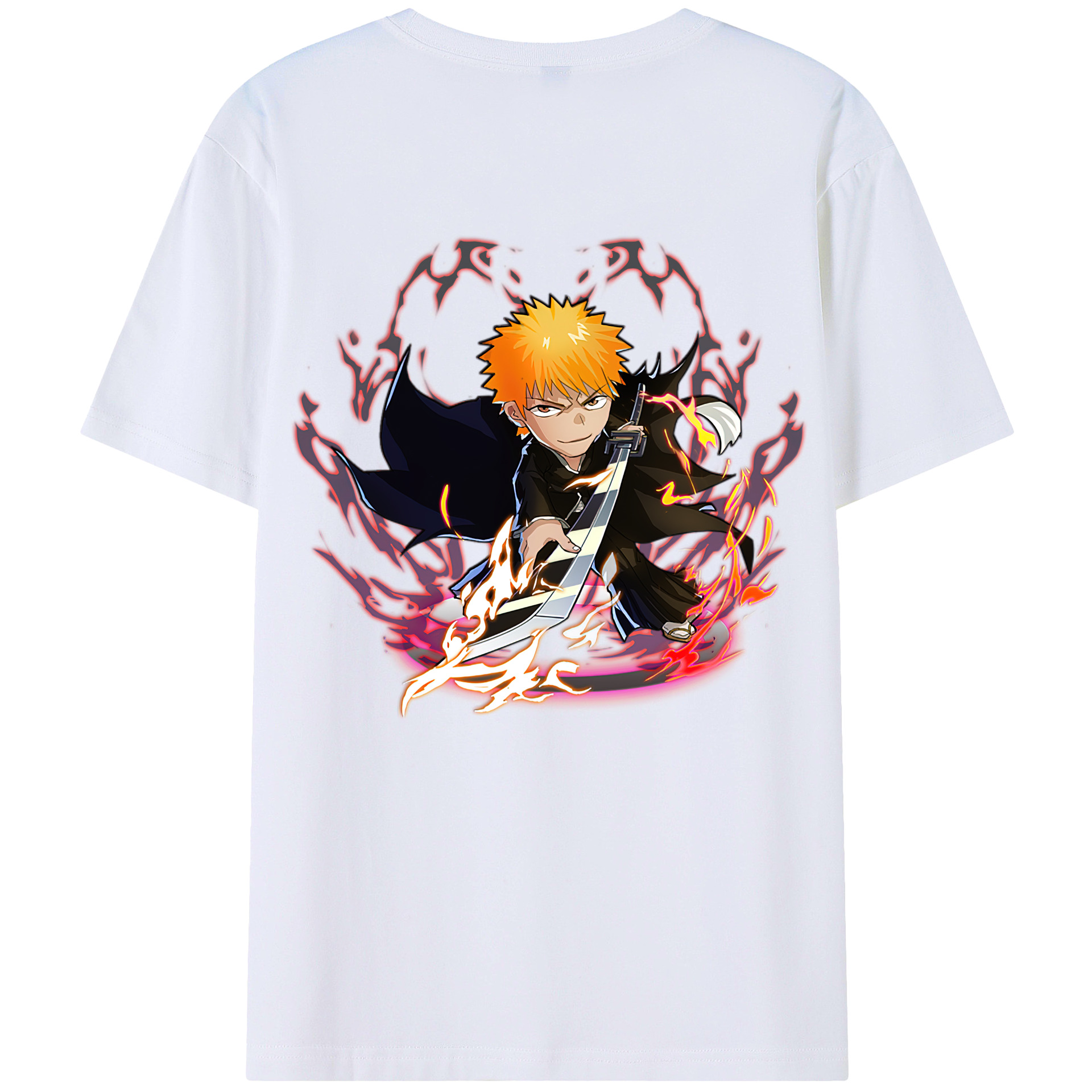 （画像用） ブリーチ 黒崎一護（くろさき いちご）BLEACH Kurosaki Ichigo レディース半袖Tシャツ(バックプリント)