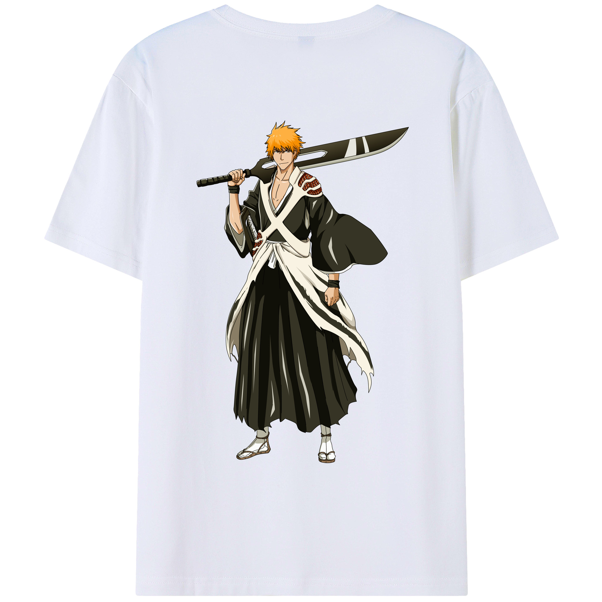 （画像用） ブリーチ 黒崎一護（くろさき いちご）BLEACH Kurosaki Ichigo レディース半袖Tシャツ(バックプリント)