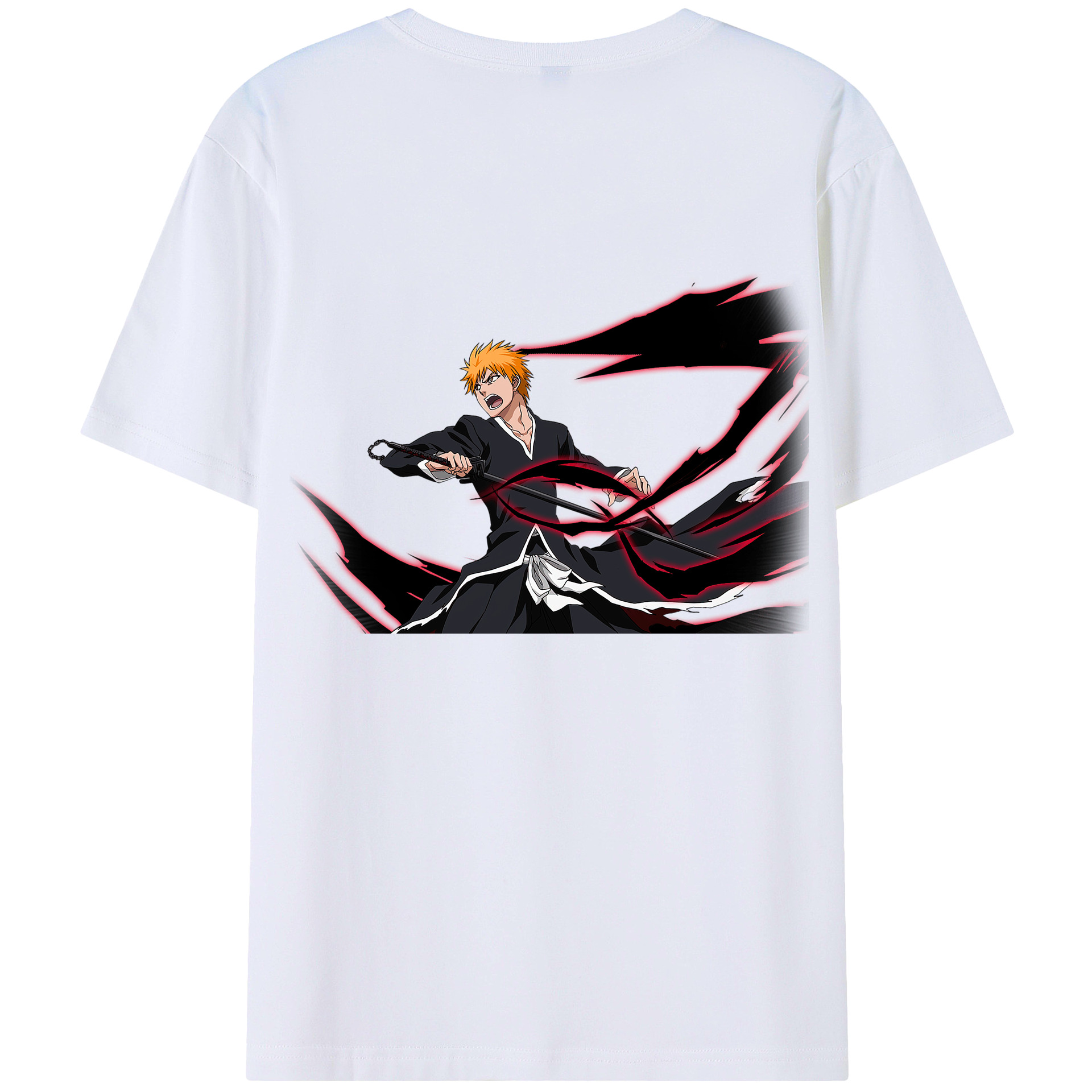 （画像用） ブリーチ 黒崎一護（くろさき いちご）BLEACH Kurosaki Ichigo レディース半袖Tシャツ(バックプリント)
