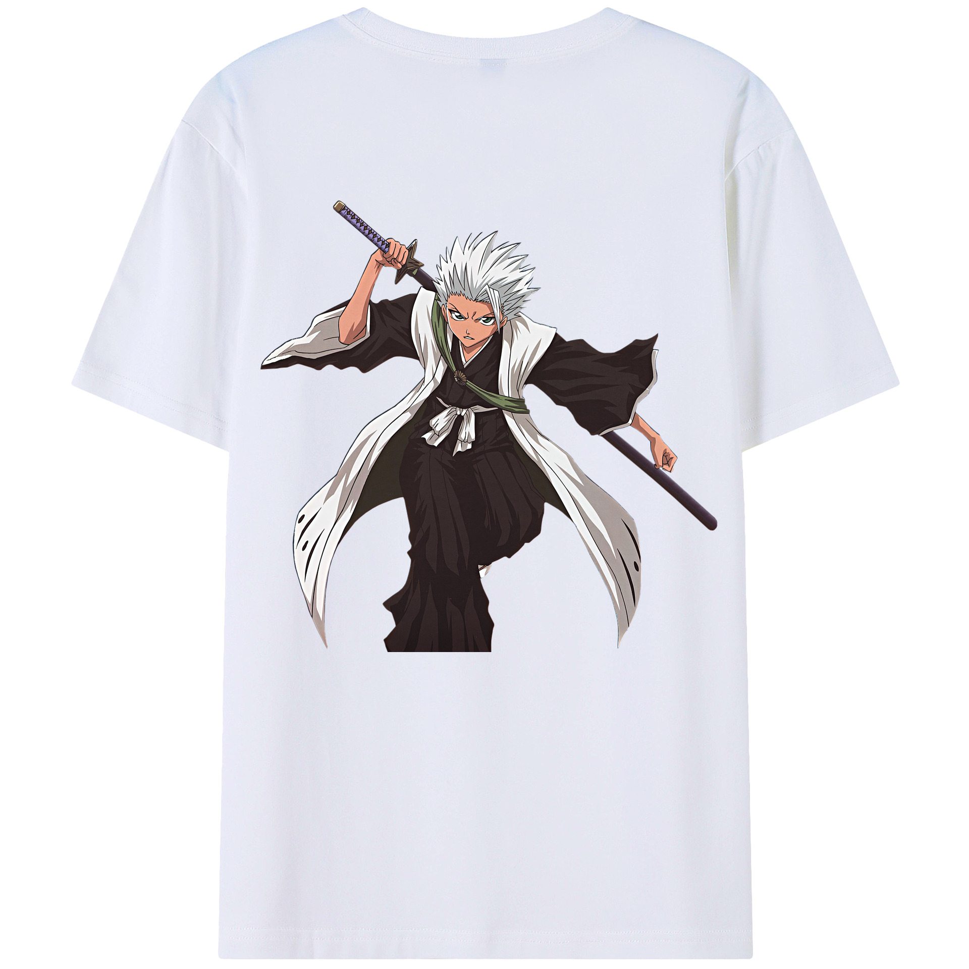 （画像用） ブリーチ 日番谷冬獅郎（ひつがや とうしろう） BLEACH Hitsugaya Toushirou レディース半袖Tシャツ(バックプリント)