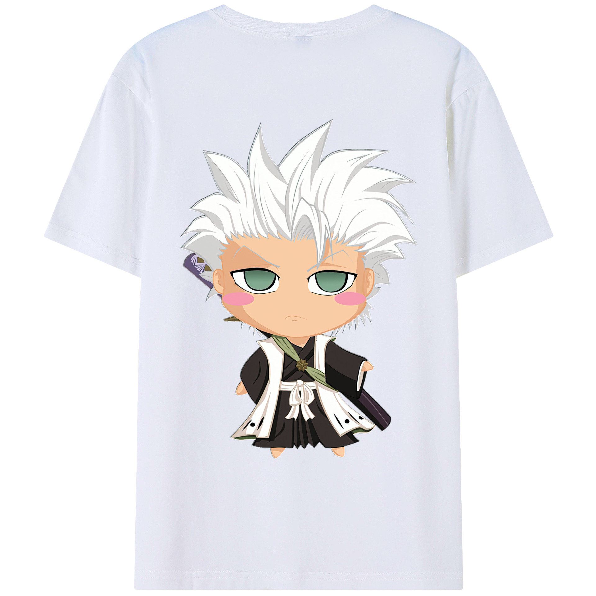 （画像用） ブリーチ 日番谷冬獅郎（ひつがや とうしろう） BLEACH Hitsugaya Toushirou レディース半袖Tシャツ(バックプリント)