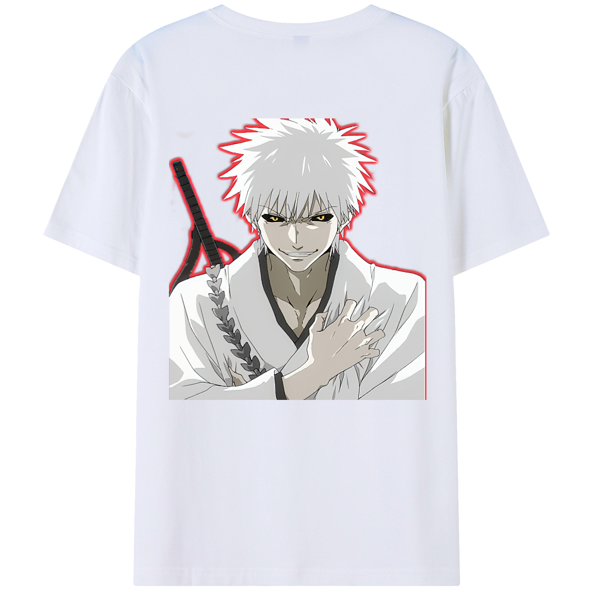 （画像用） ブリーチ 黒崎一護（くろさき いちご）BLEACH Kurosaki Ichigo レディース半袖Tシャツ(バックプリント)