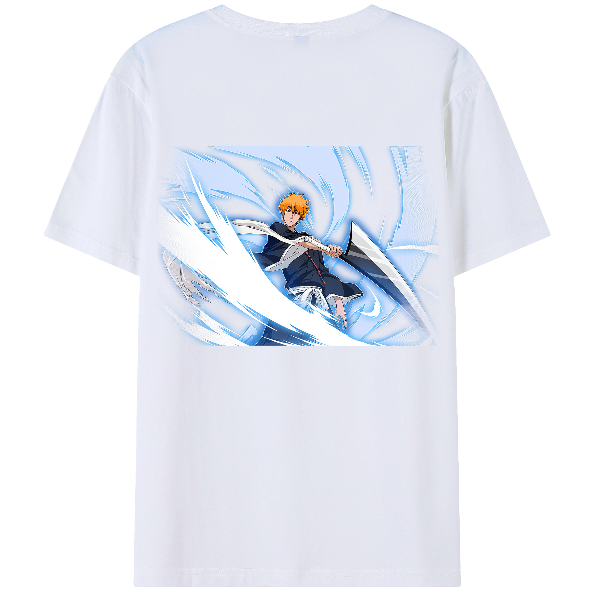 （画像用） ブリーチ 黒崎一護（くろさき いちご）BLEACH Kurosaki Ichigo レディース半袖Tシャツ(バックプリント)