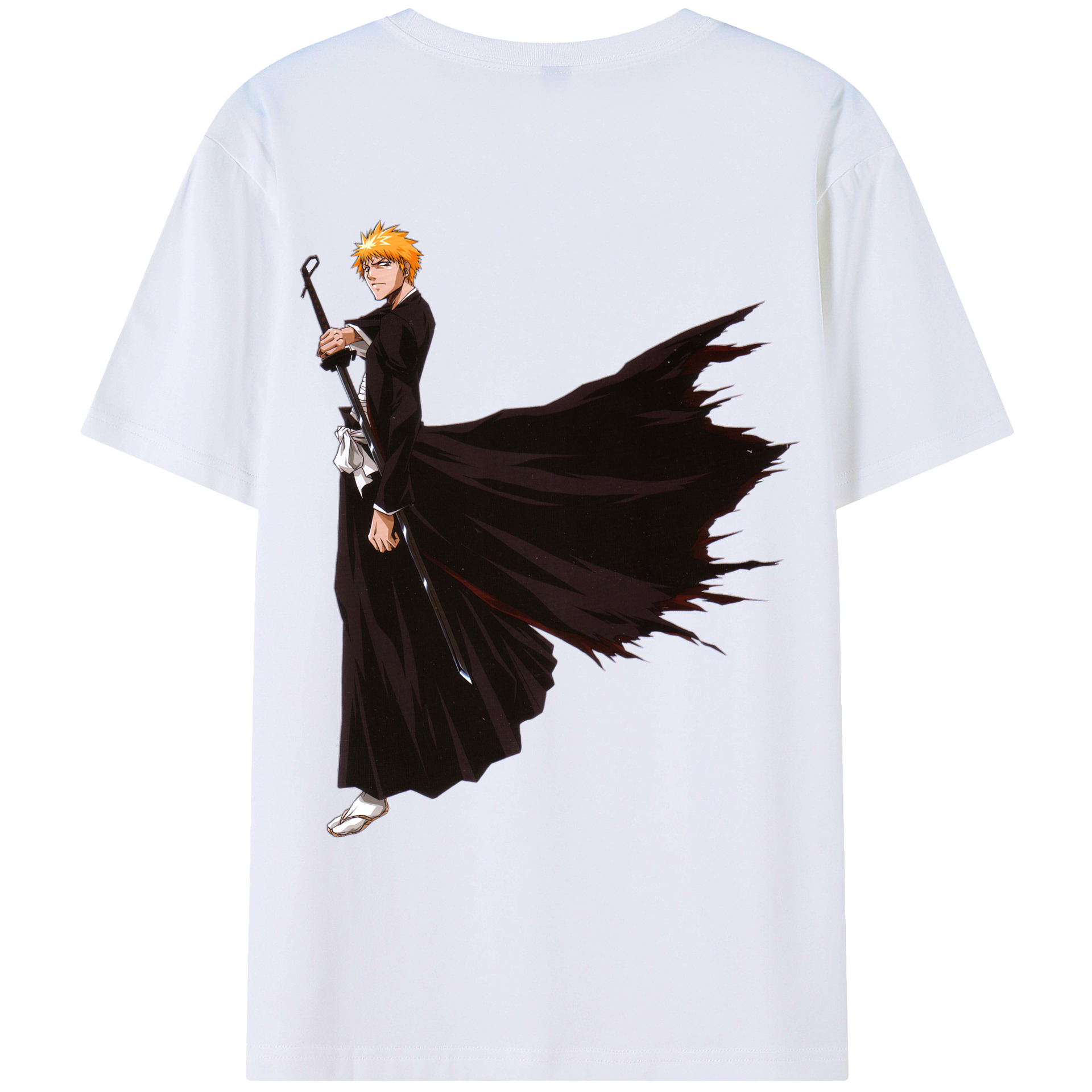 （画像用） ブリーチ 黒崎一護（くろさき いちご）BLEACH Kurosaki Ichigo レディース半袖Tシャツ(バックプリント)