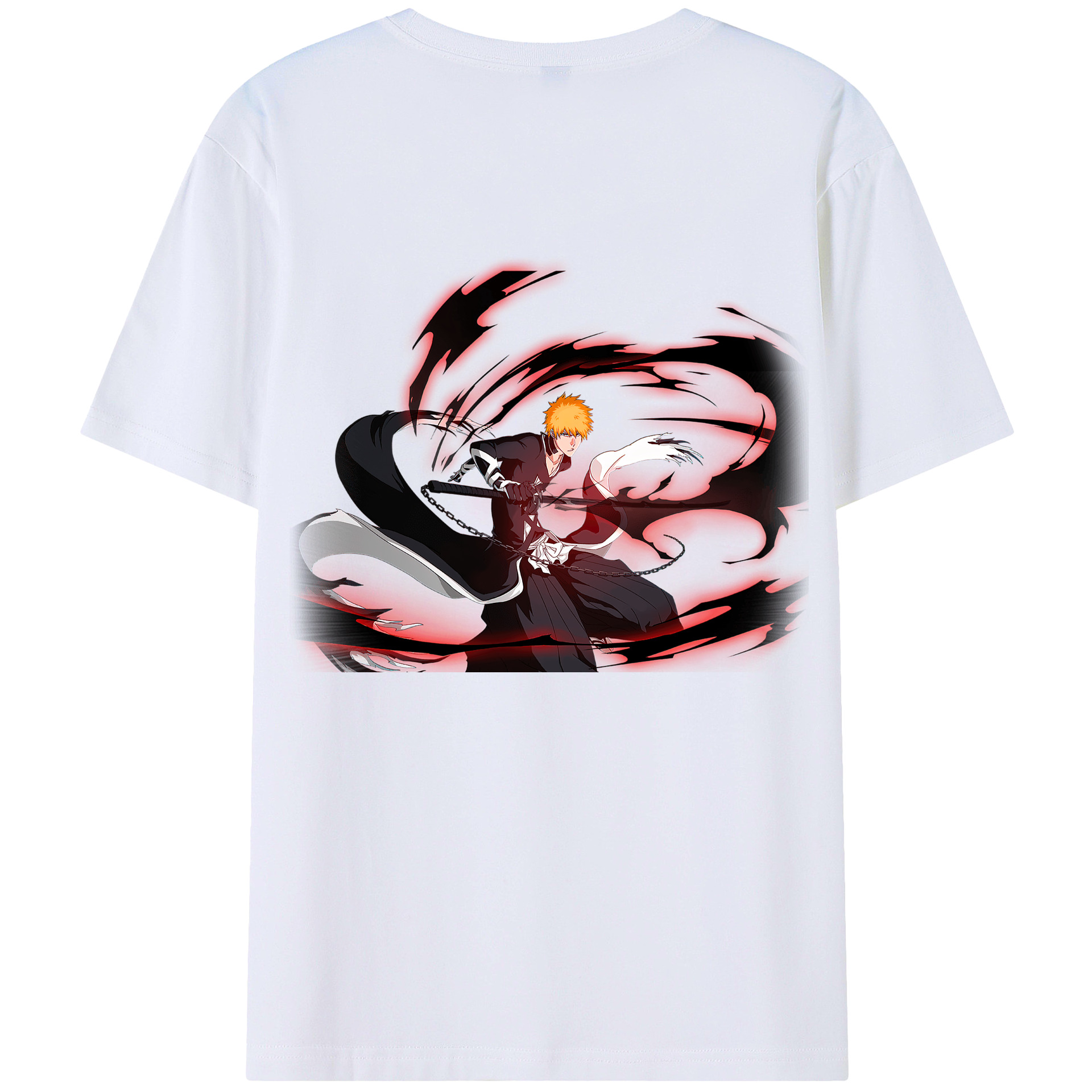 （画像用） ブリーチ 黒崎一護（くろさき いちご）BLEACH Kurosaki Ichigo レディース半袖Tシャツ(バックプリント)