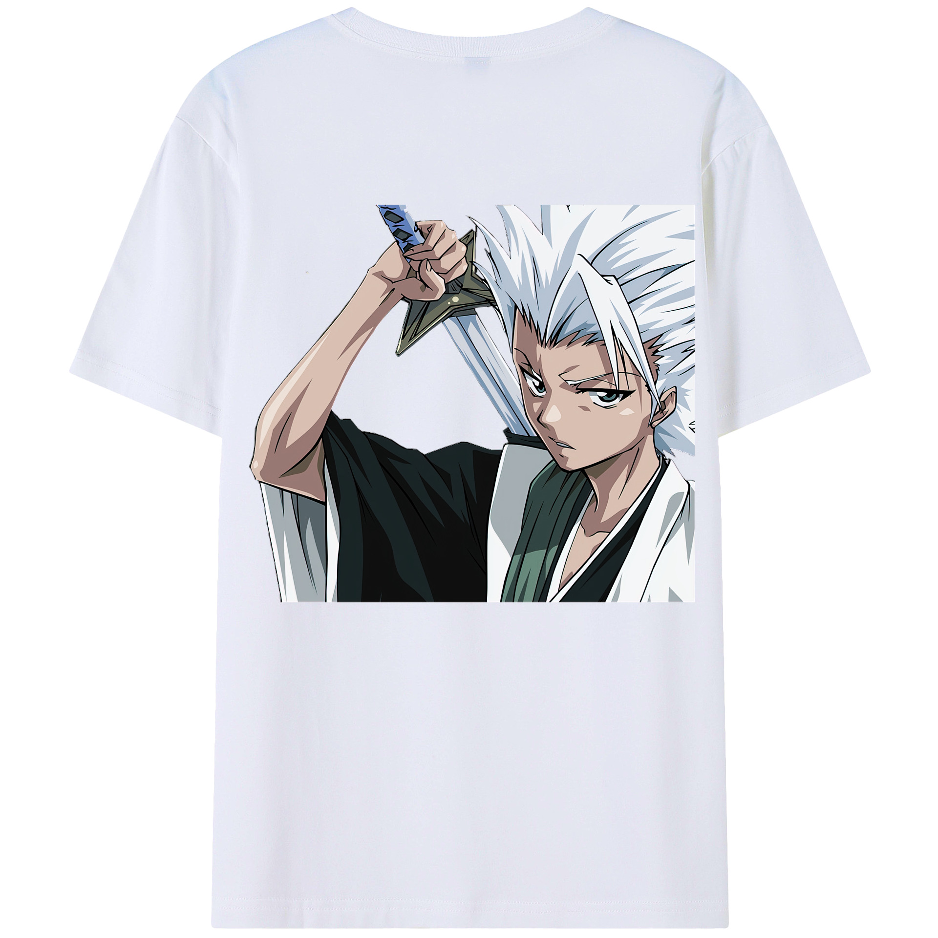 （画像用） ブリーチ 日番谷冬獅郎（ひつがや とうしろう） BLEACH Hitsugaya Toushirou レディース半袖Tシャツ(バックプリント)