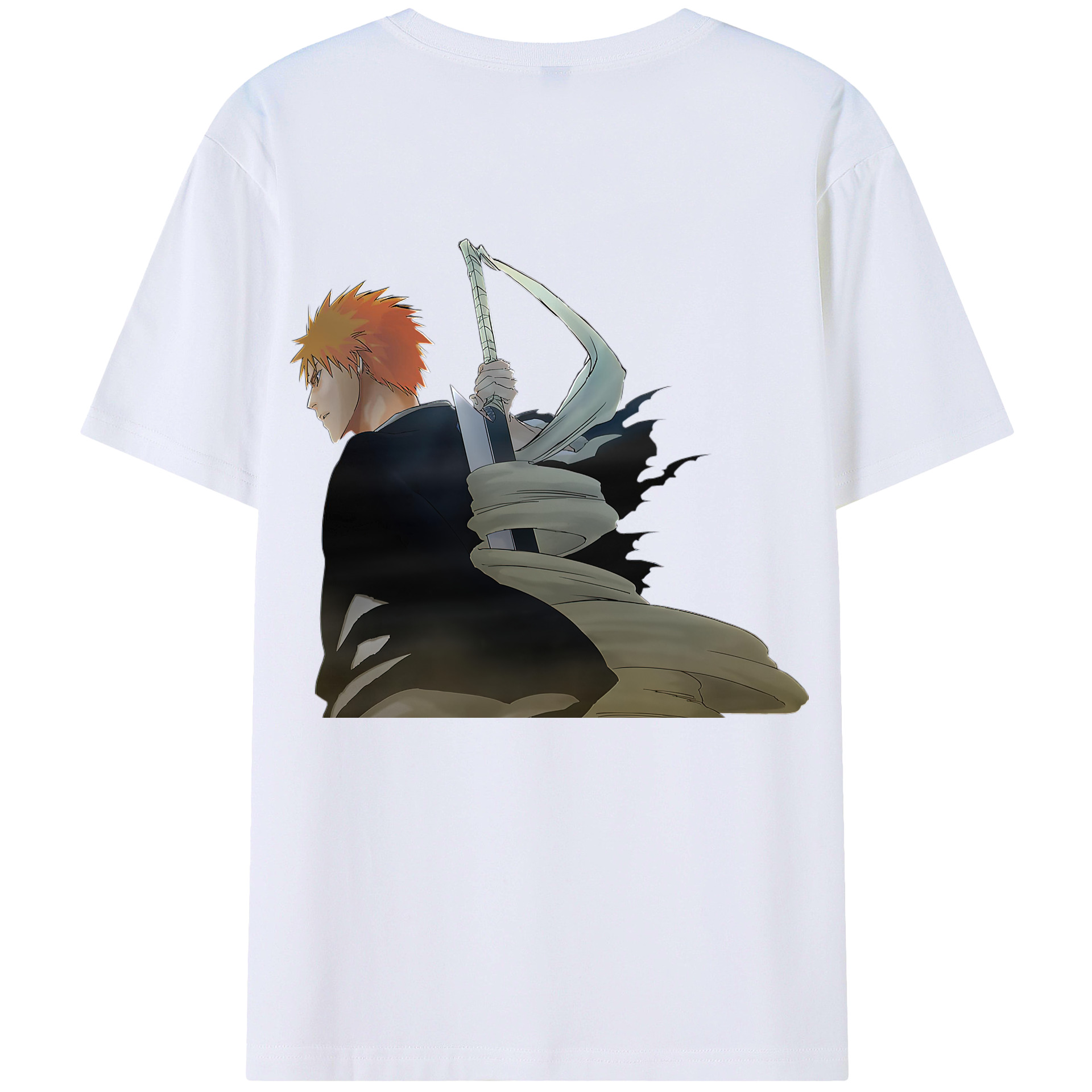 （画像用） ブリーチ 黒崎一護（くろさき いちご）BLEACH Kurosaki Ichigo レディース半袖Tシャツ(バックプリント)