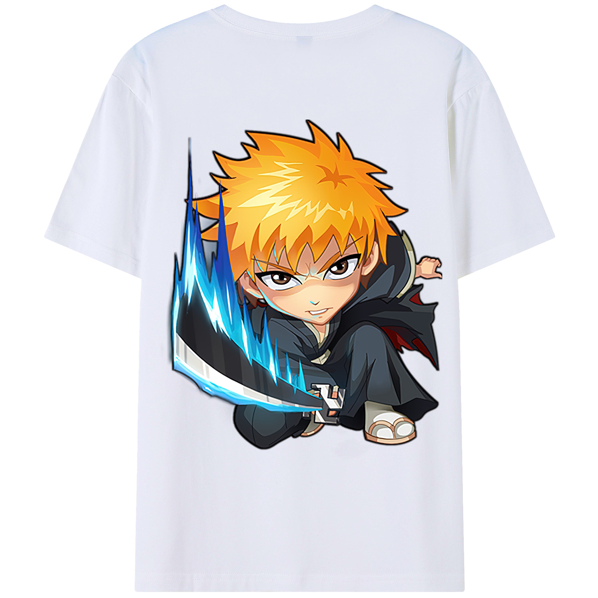 （画像用） ブリーチ 黒崎一護（くろさき いちご）BLEACH Kurosaki Ichigo レディース半袖Tシャツ(バックプリント)