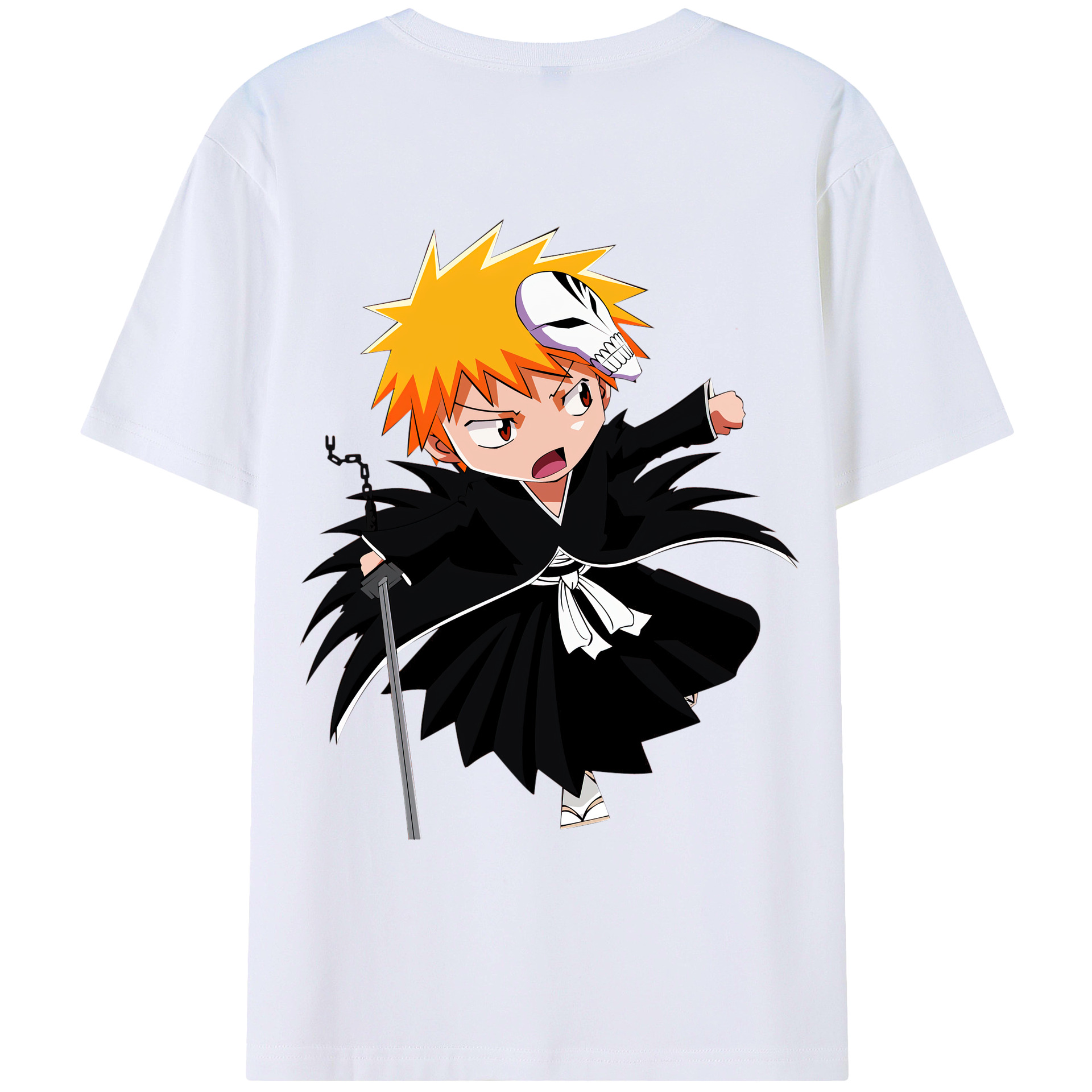 （画像用） ブリーチ 黒崎一護（くろさき いちご）BLEACH Kurosaki Ichigo レディース半袖Tシャツ(バックプリント)