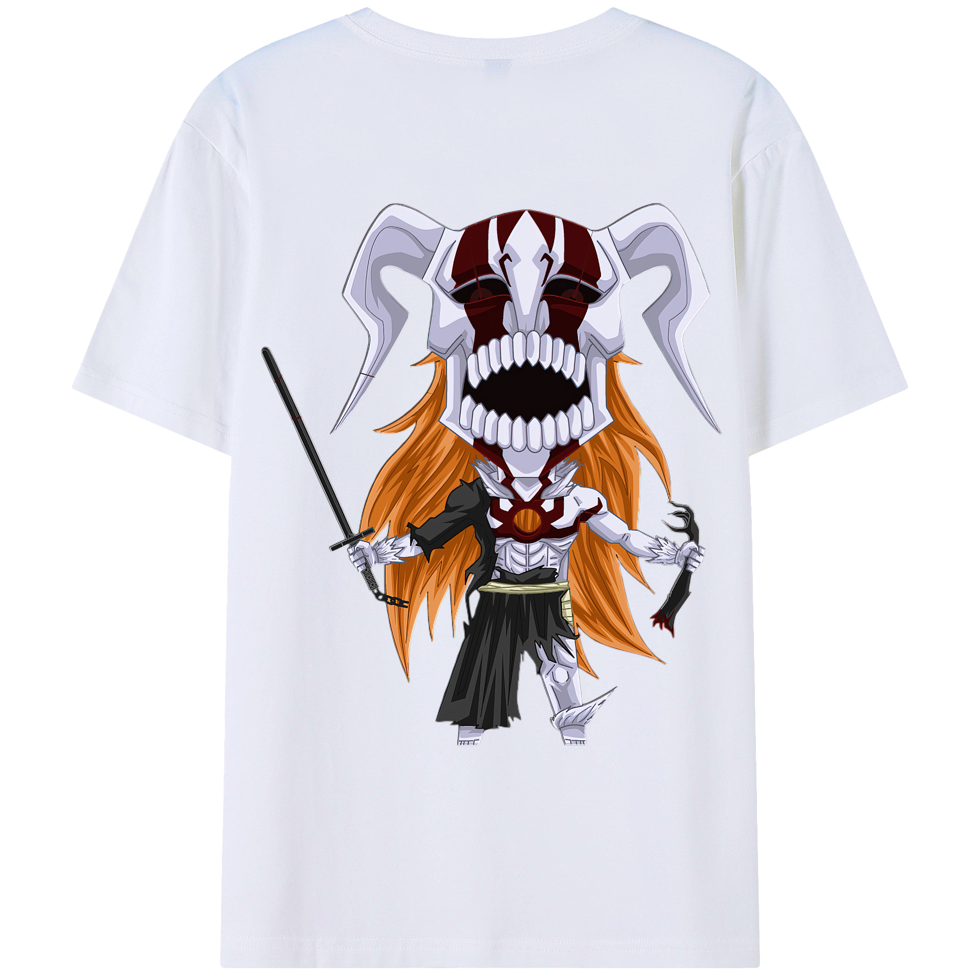 （画像用） ブリーチ 黒崎一護（くろさき いちご）BLEACH Kurosaki Ichigo レディース半袖Tシャツ(バックプリント)